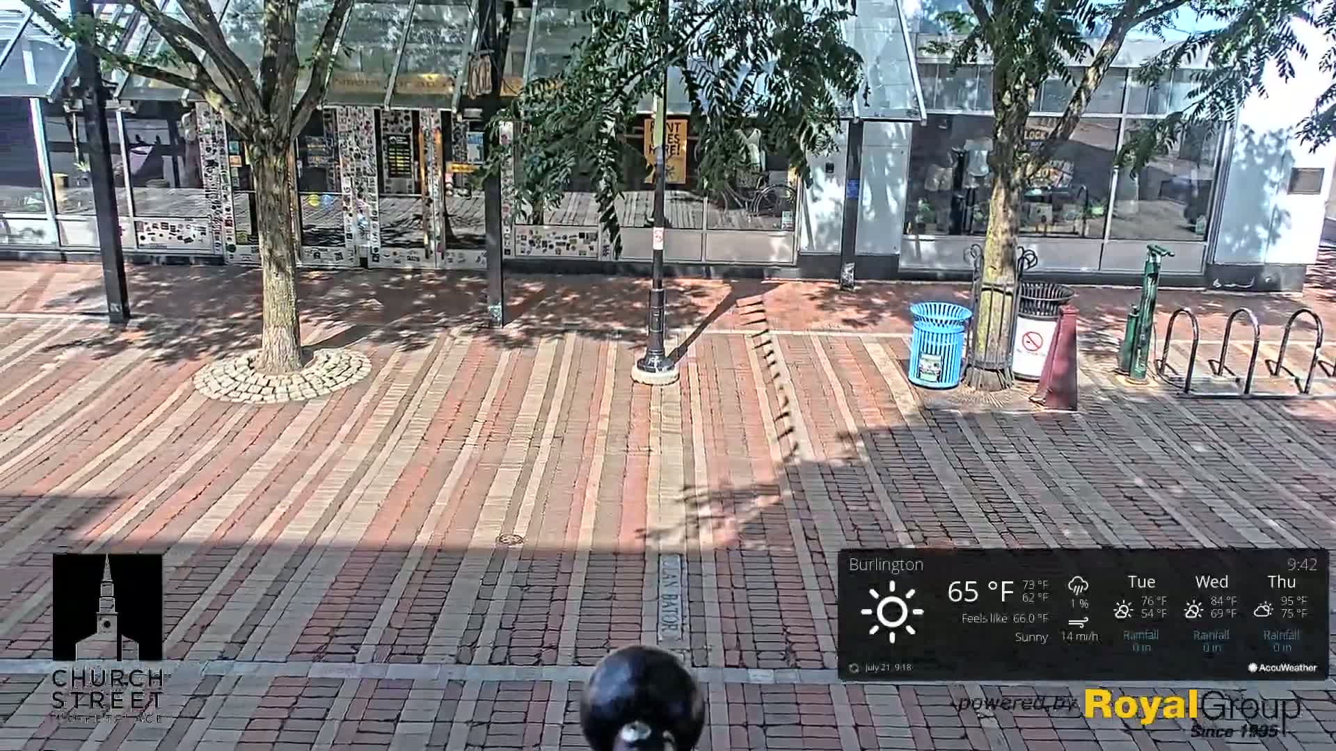 Burlington, Church Street Market Place Live Cam - Burlington, Vermont, USA
