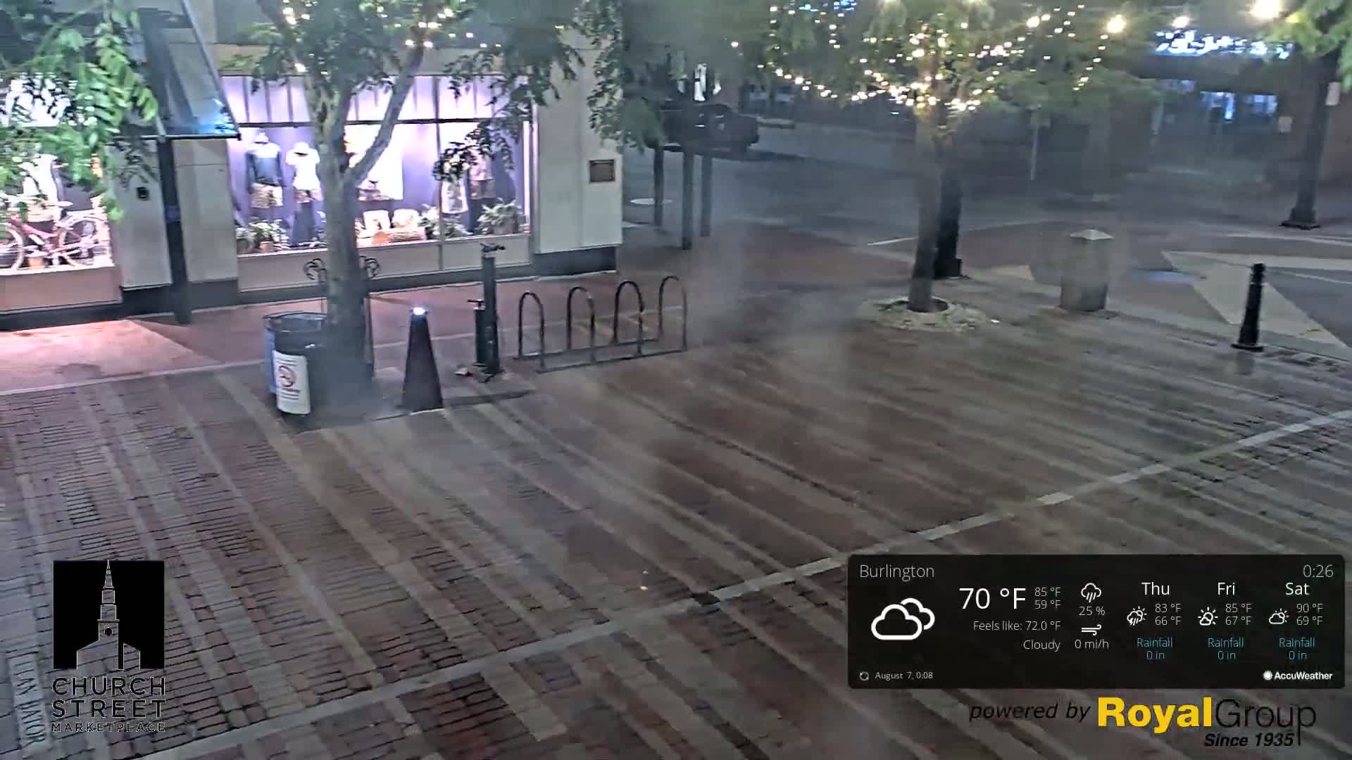 Burlington, Church Street Market Place Live Cam - Burlington, Vermont, USA
