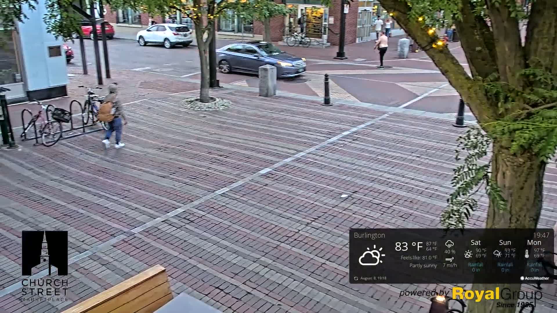 Burlington, Church Street Market Place Live Cam - Burlington, Vermont, USA