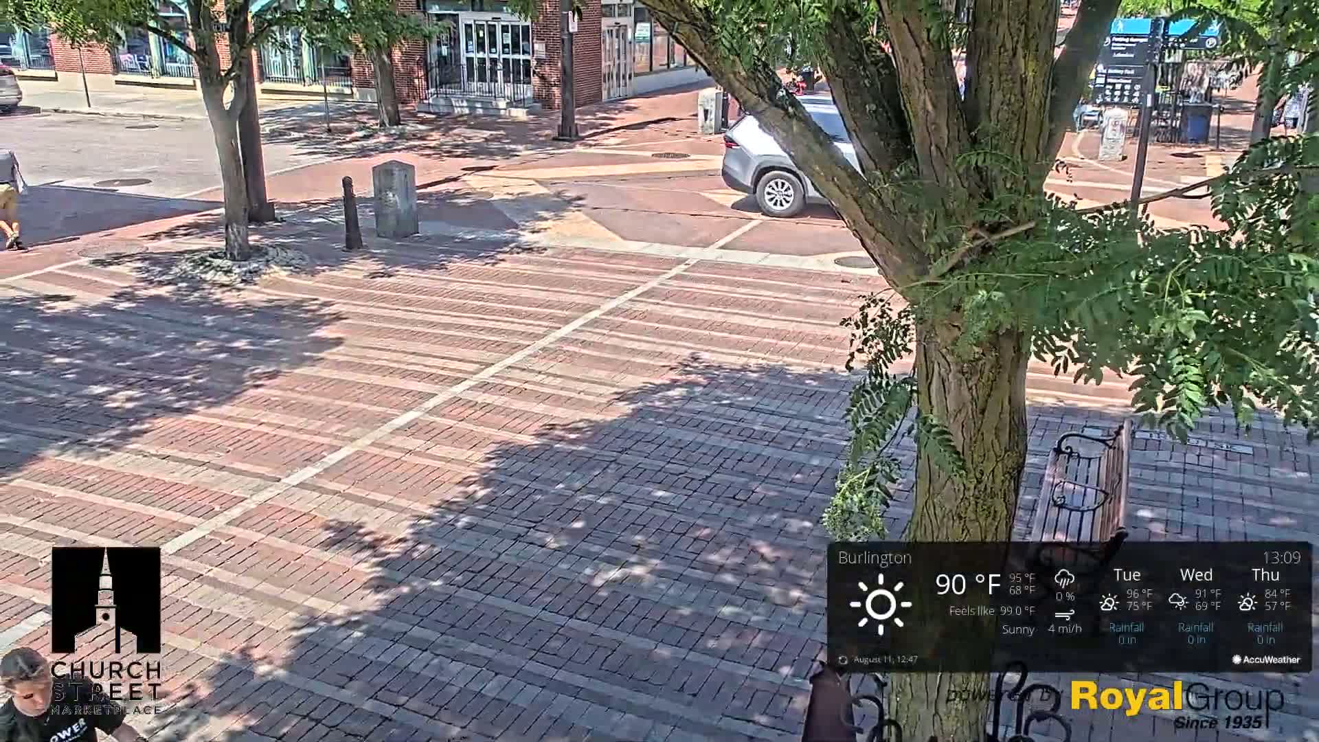 Burlington, Church Street Market Place Live Cam - Burlington, Vermont, USA