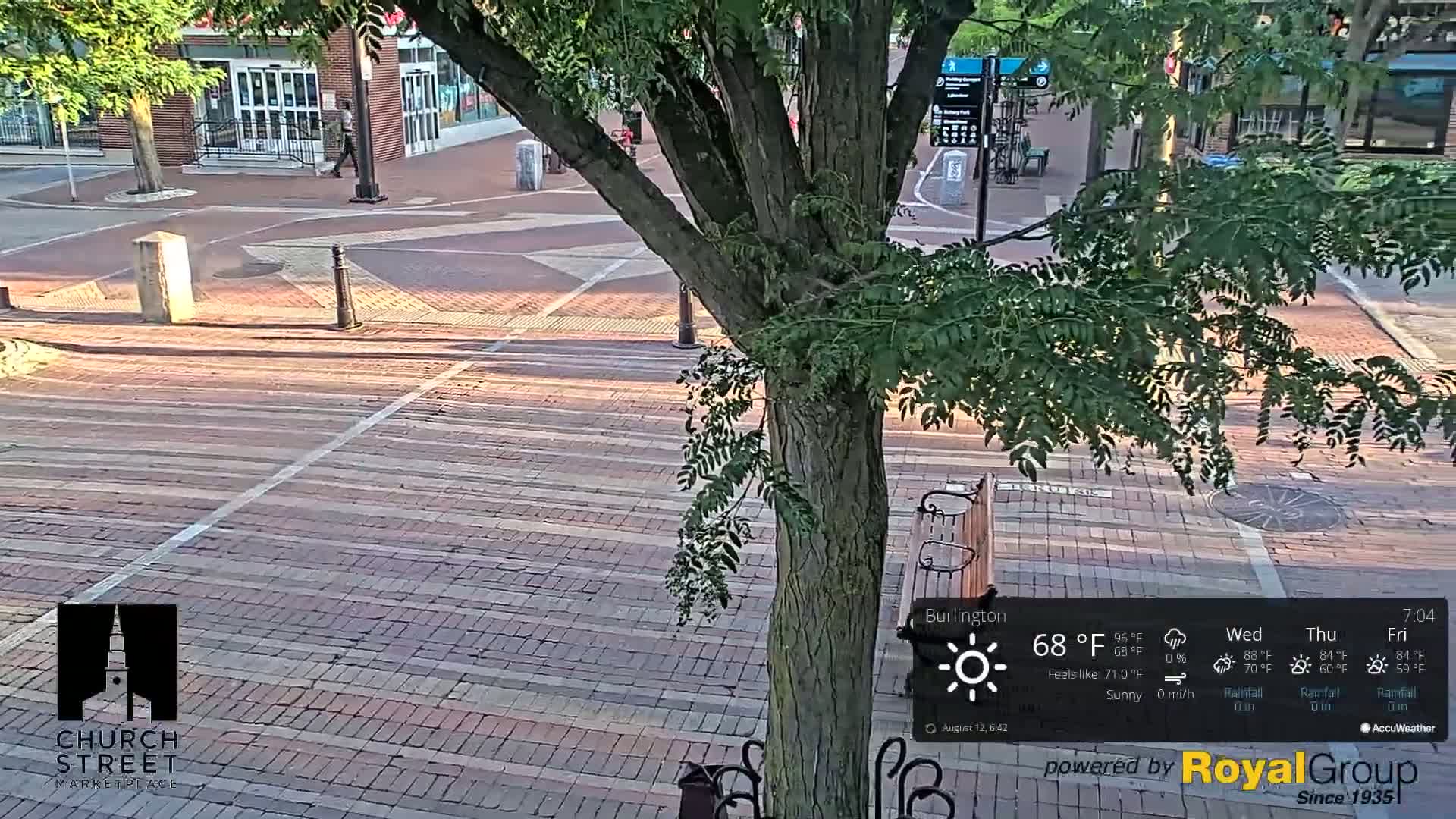 Burlington, Church Street Market Place Live Cam - Burlington, Vermont, USA