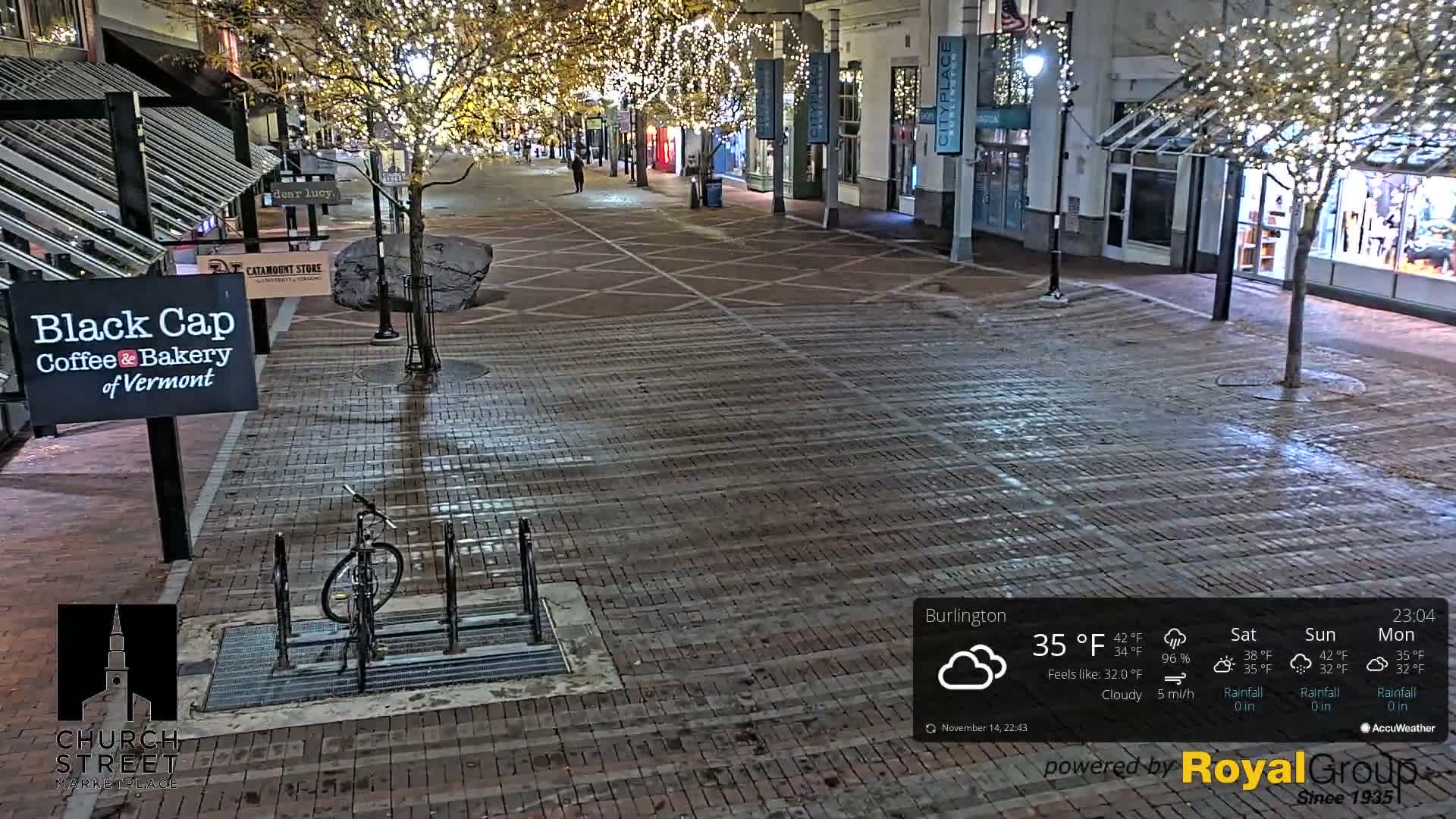 Burlington, Church Street Market Place Live Cam - Burlington, Vermont, USA