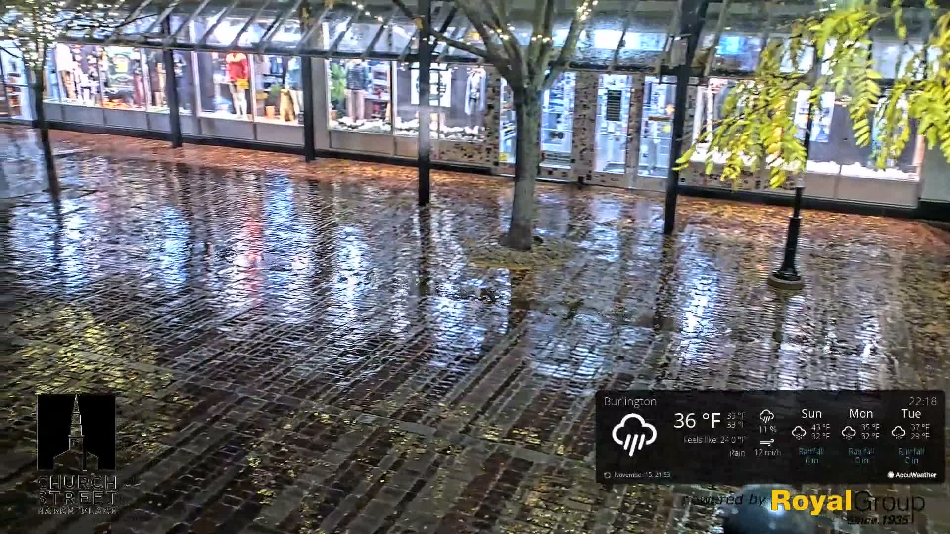 Burlington, Church Street Market Place Live Cam - Burlington, Vermont, USA