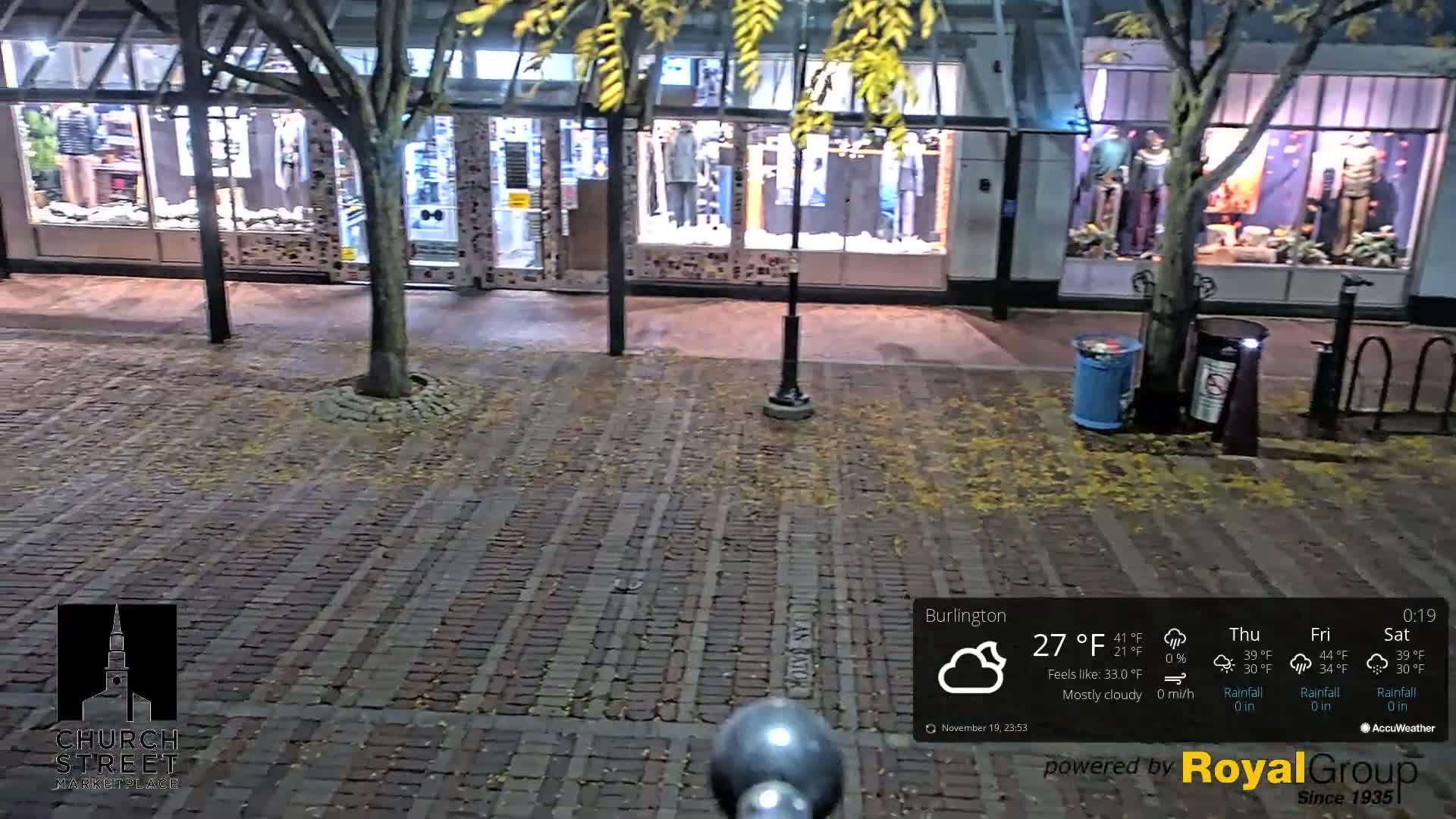 Burlington, Church Street Market Place Live Cam - Burlington, Vermont, USA