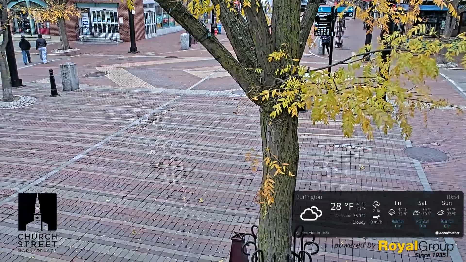 Burlington, Church Street Market Place Live Cam - Burlington, Vermont, USA