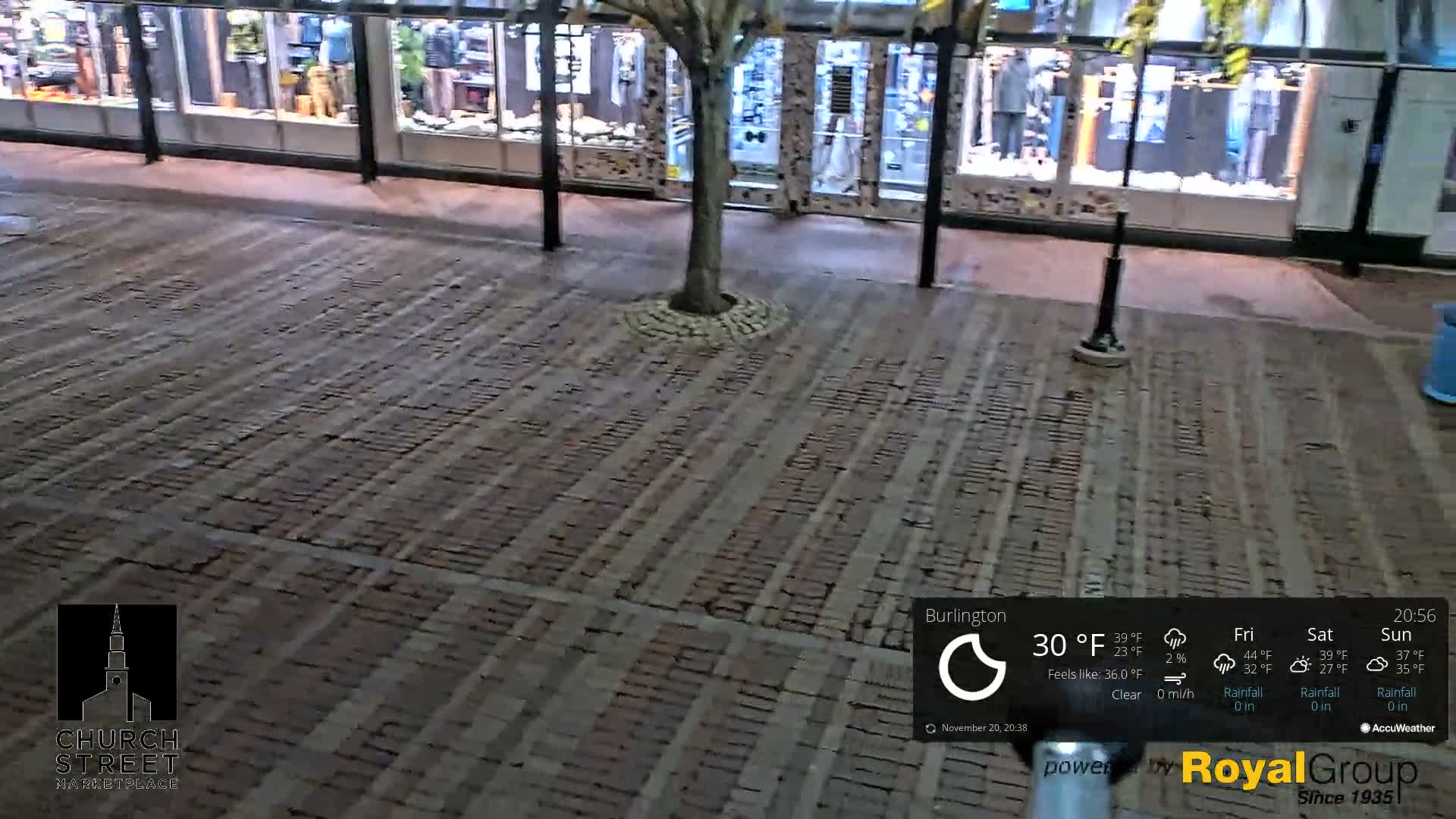 Burlington, Church Street Market Place Live Cam - Burlington, Vermont, USA