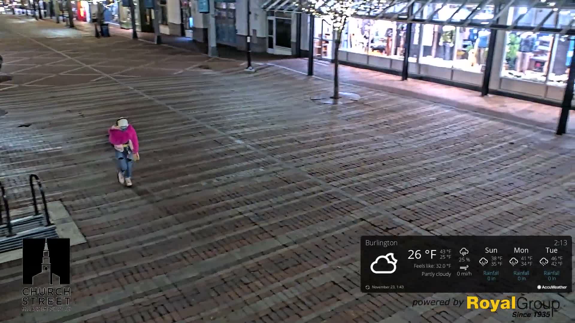 Burlington, Church Street Market Place Live Cam - Burlington, Vermont, USA