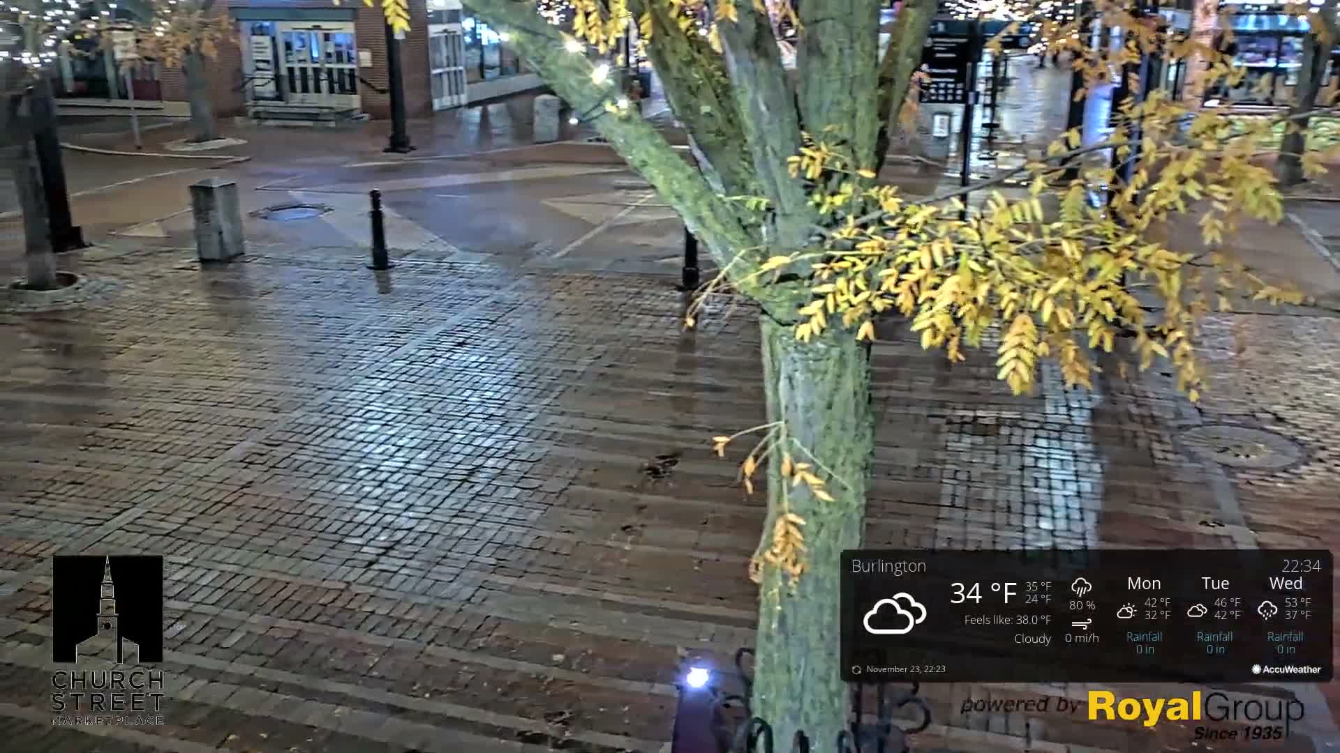 Burlington, Church Street Market Place Live Cam - Burlington, Vermont, USA