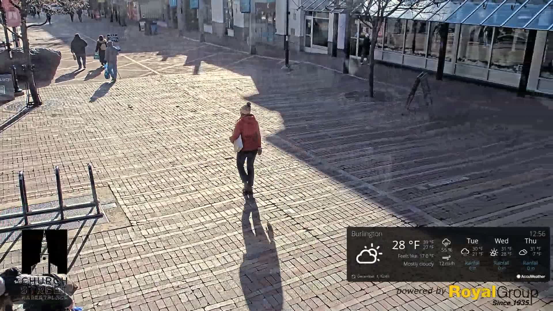 Burlington, Church Street Market Place Live Cam - Burlington, Vermont, USA