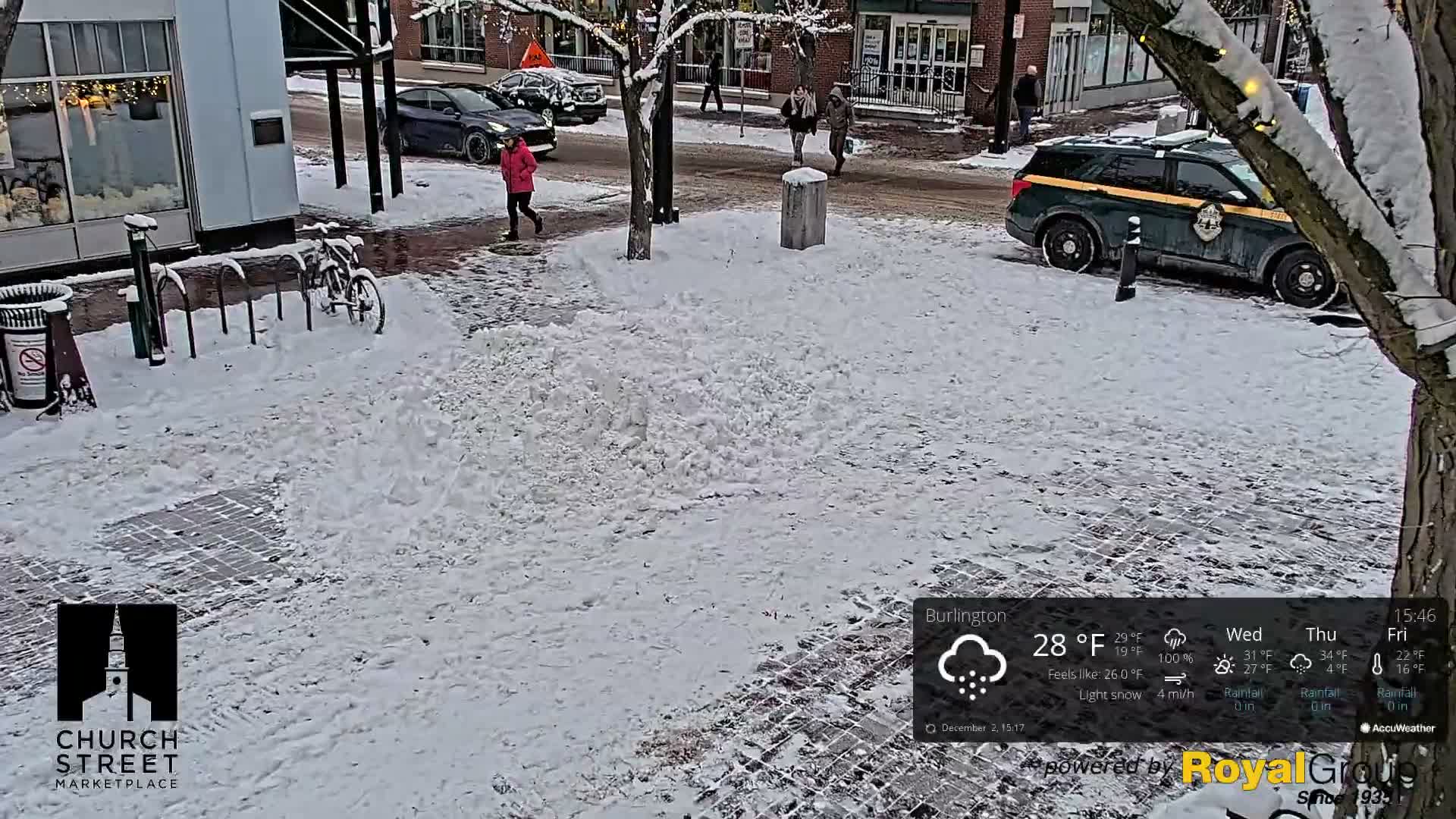 Burlington, Church Street Market Place Live Cam - Burlington, Vermont, USA