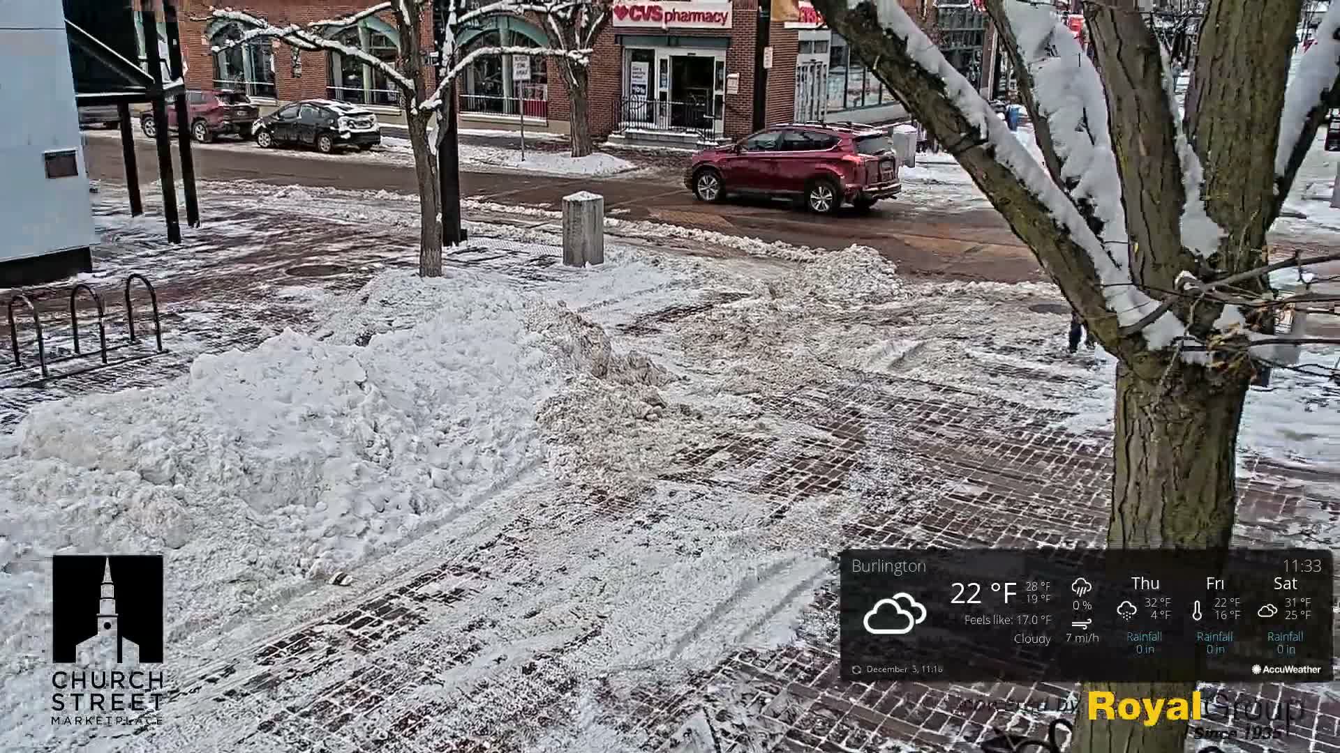 Burlington, Church Street Market Place Live Cam - Burlington, Vermont, USA