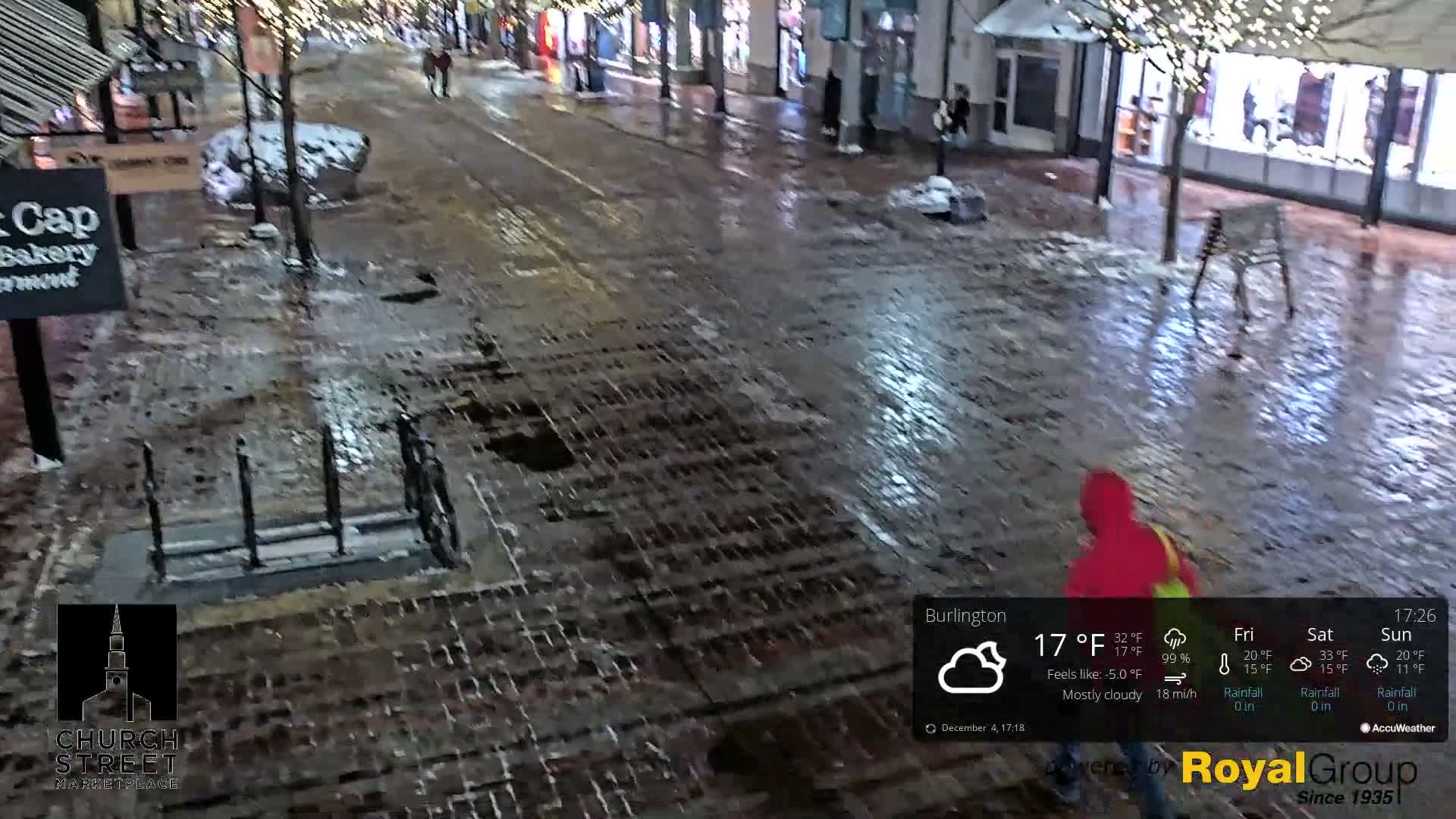 Burlington, Church Street Market Place Live Cam - Burlington, Vermont, USA