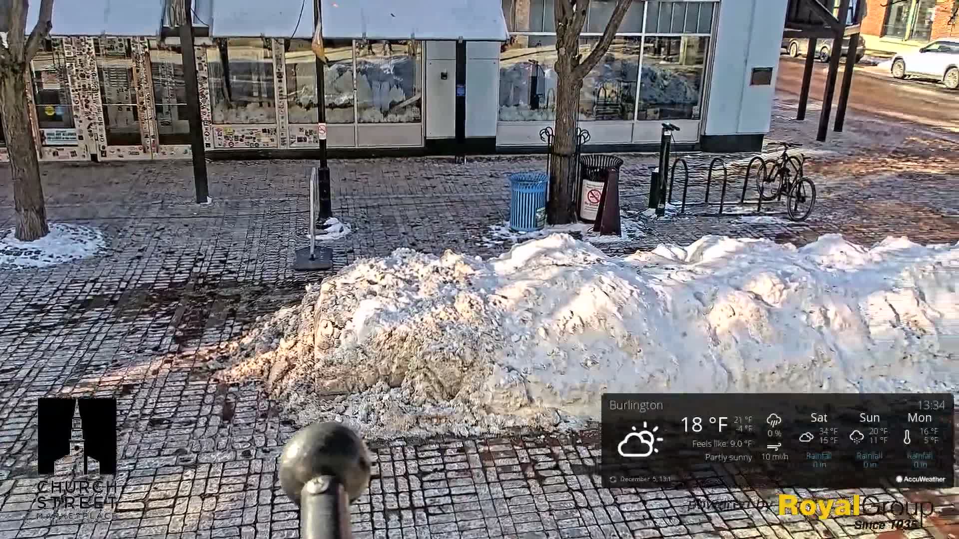 Burlington, Church Street Market Place Live Cam - Burlington, Vermont, USA