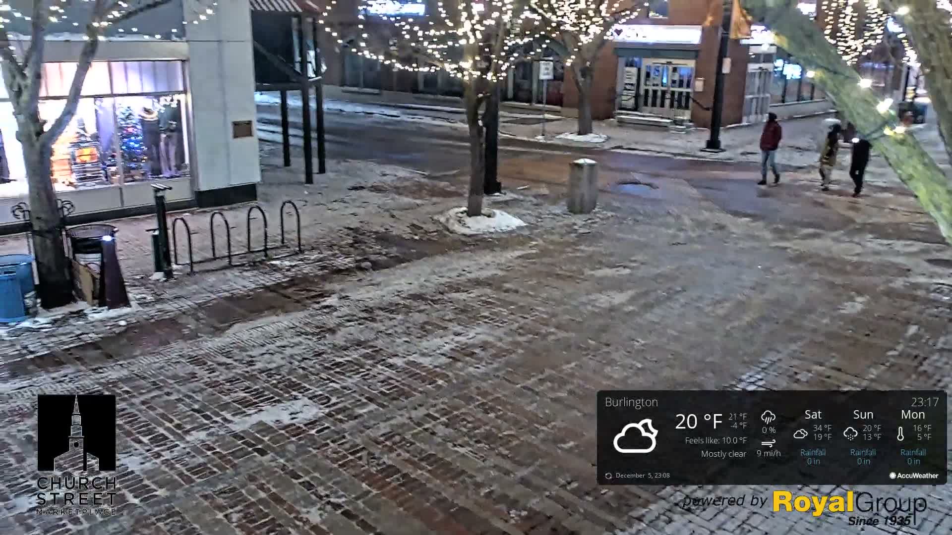 Burlington, Church Street Market Place Live Cam - Burlington, Vermont, USA
