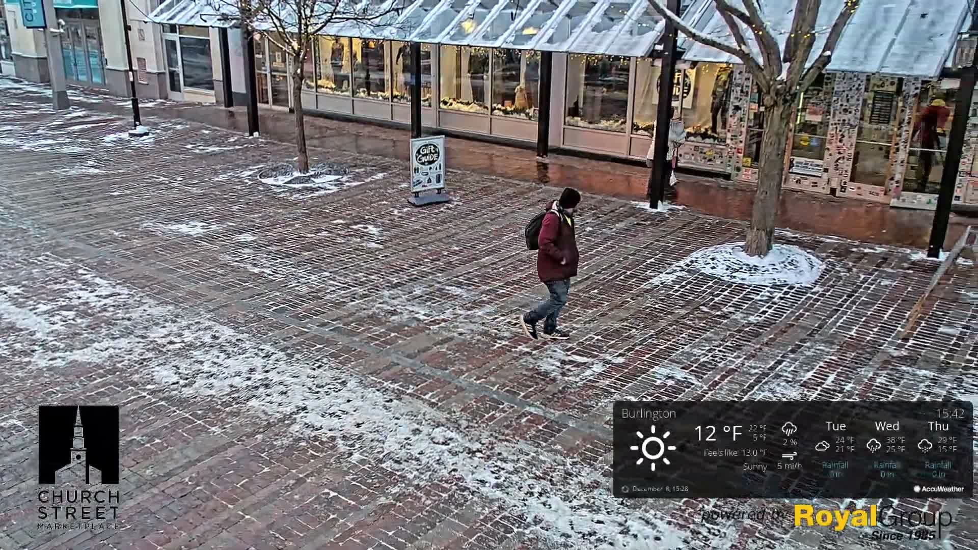 Burlington, Church Street Market Place Live Cam - Burlington, Vermont, USA