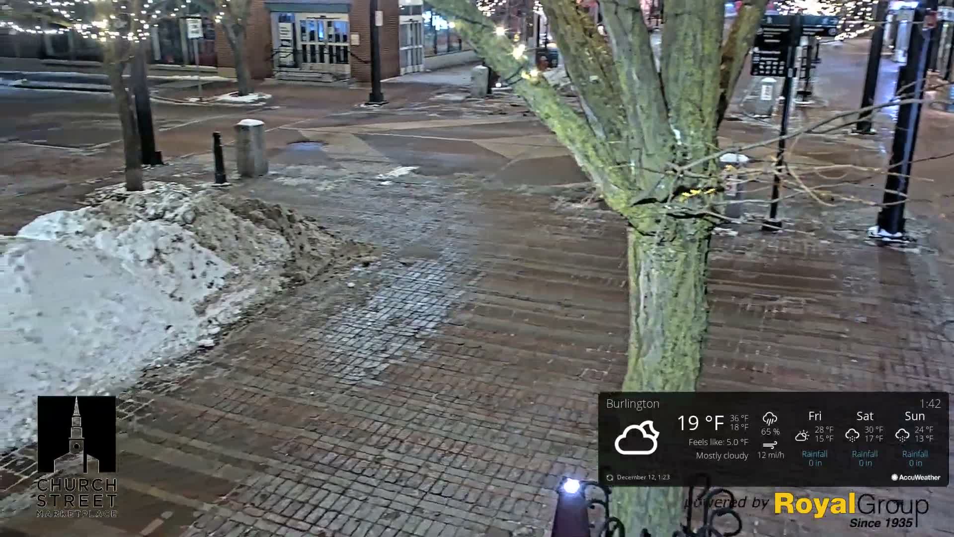 Burlington, Church Street Market Place Live Cam - Burlington, Vermont, USA