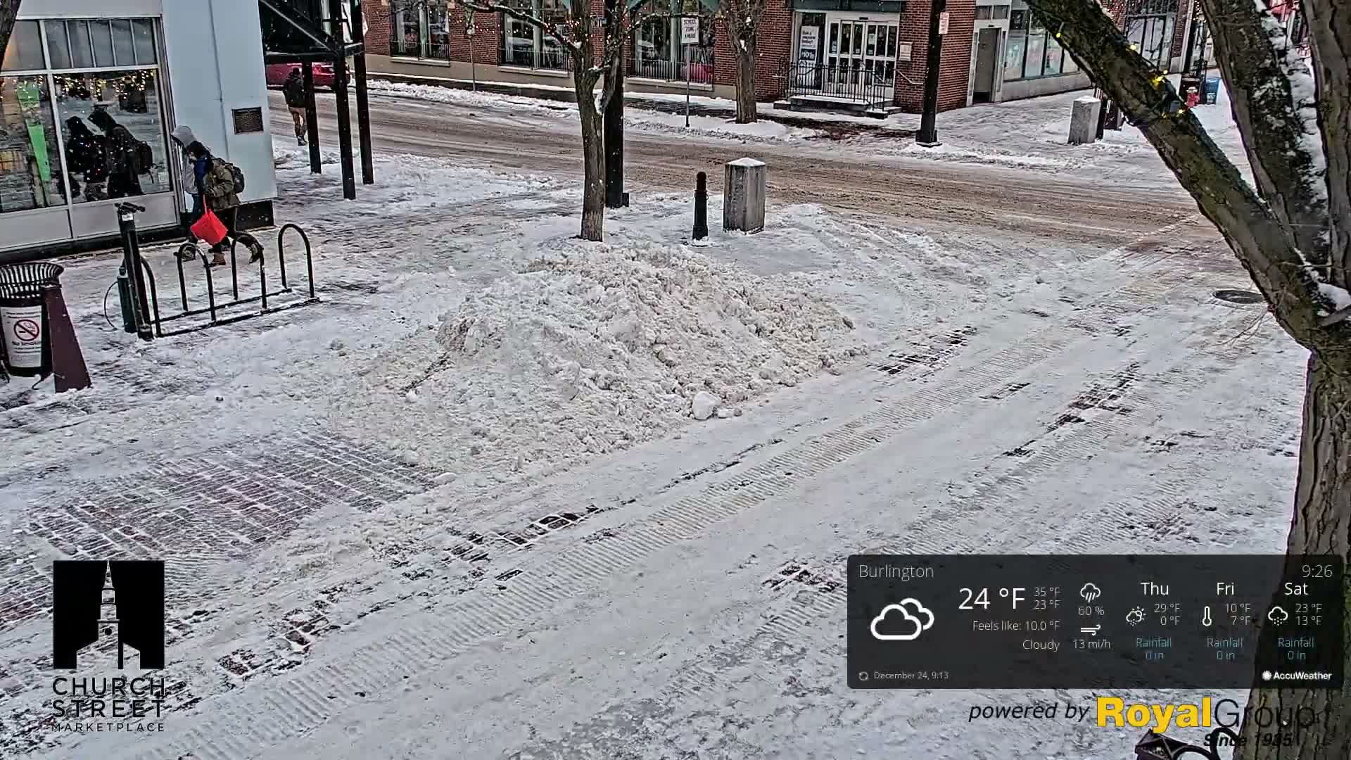 Burlington, Church Street Market Place Live Cam - Burlington, Vermont, USA