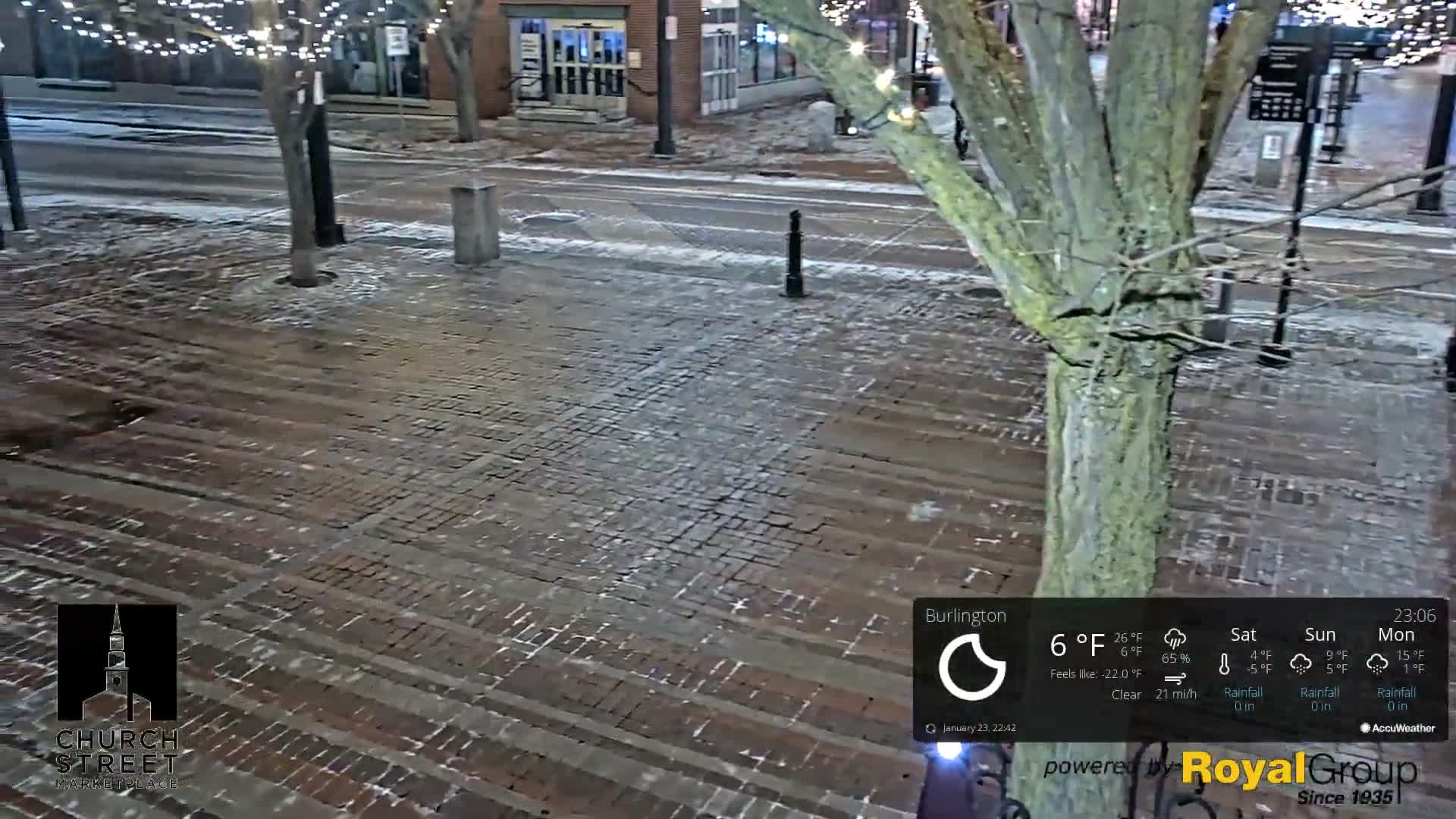 Burlington, Church Street Market Place Live Cam - Burlington, Vermont, USA