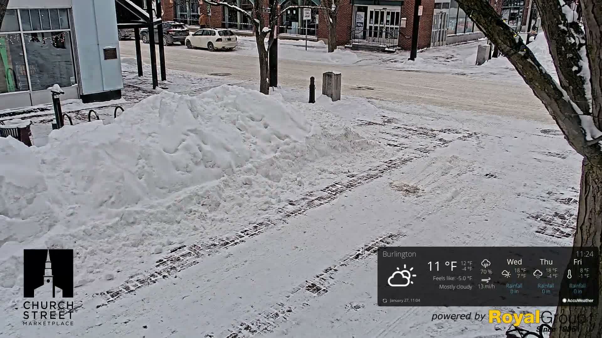 Burlington, Church Street Market Place Live Cam - Burlington, Vermont, USA