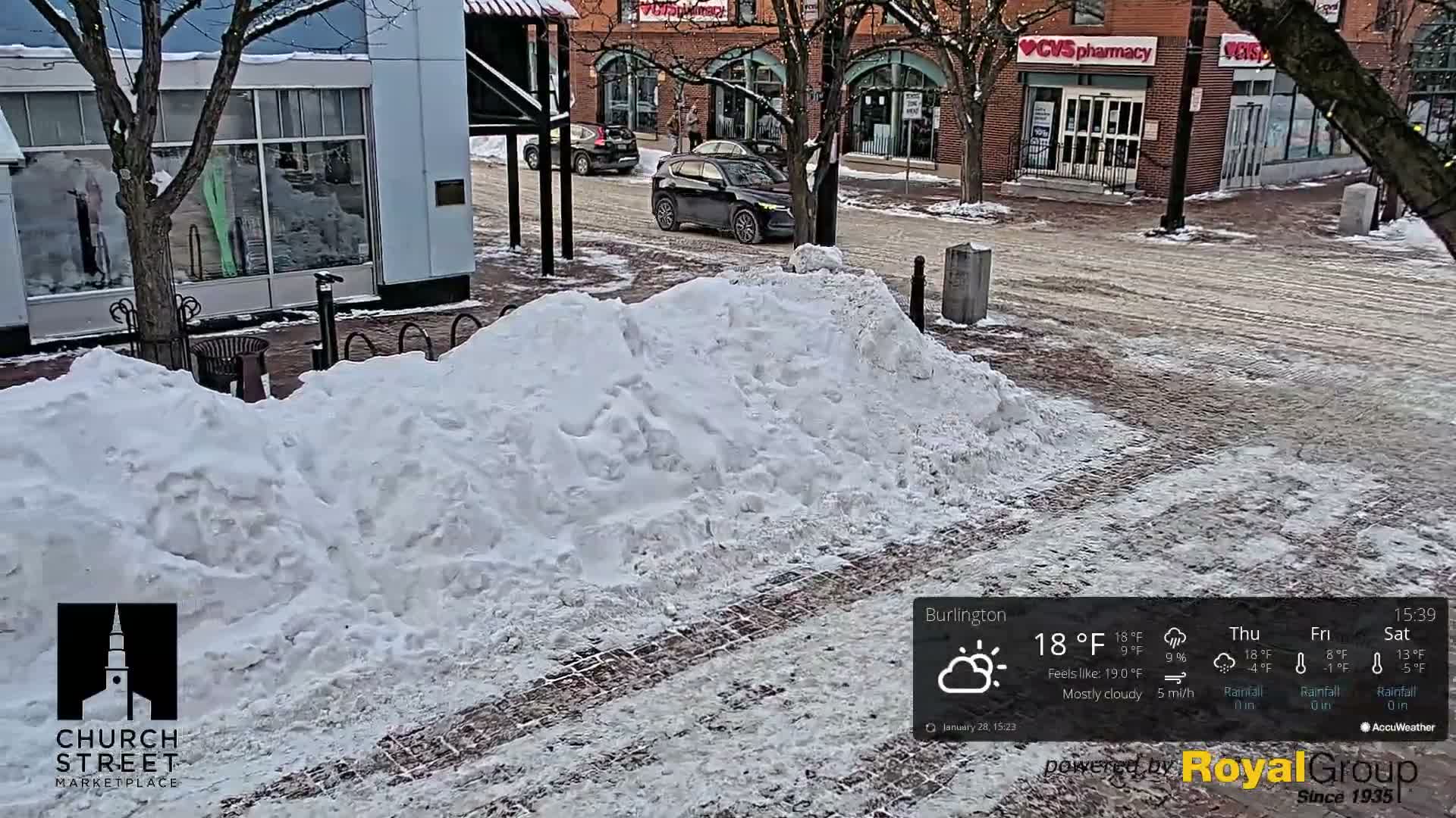 Burlington, Church Street Market Place Live Cam - Burlington, Vermont, USA