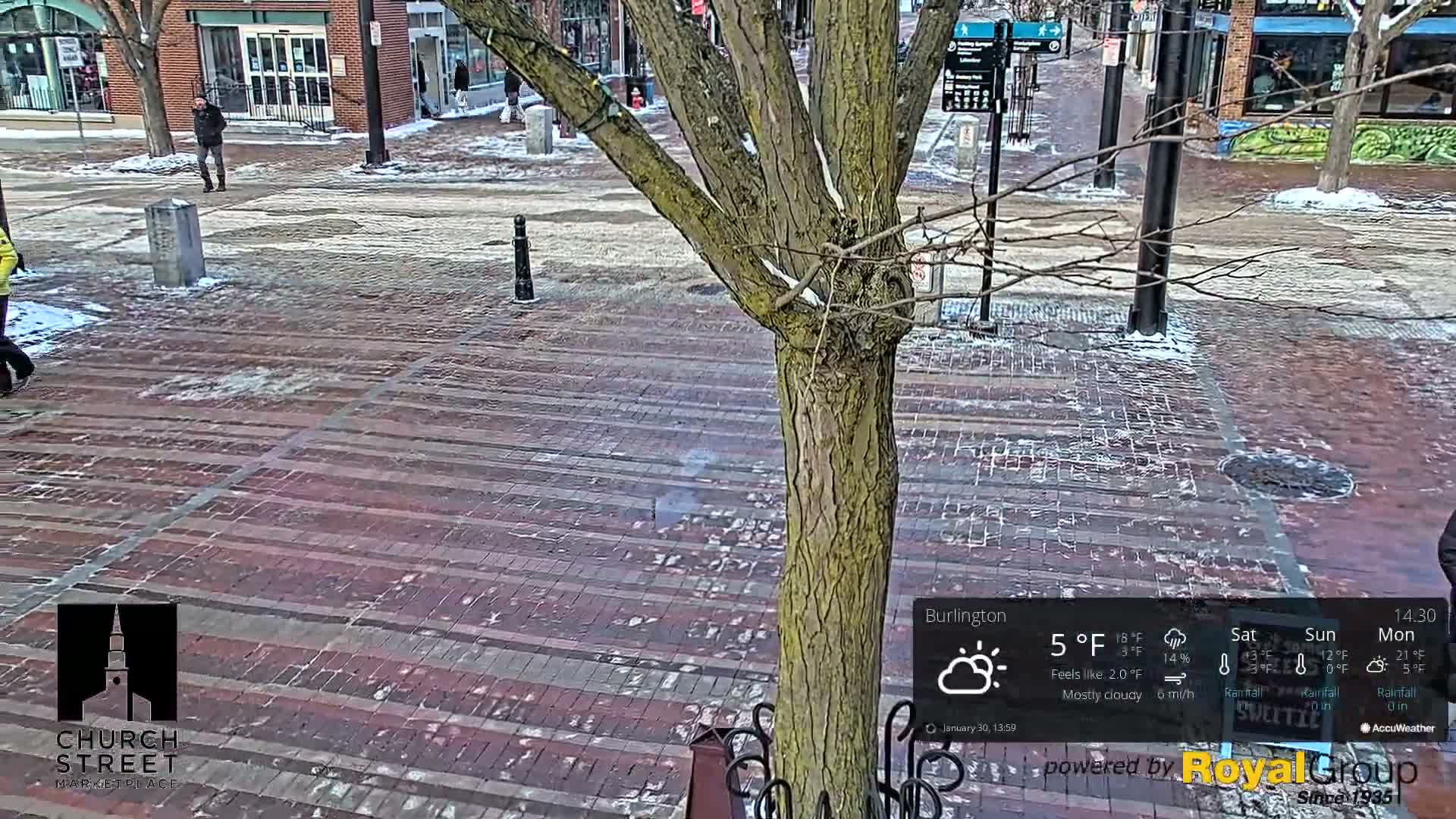Burlington, Church Street Market Place Live Cam - Burlington, Vermont, USA