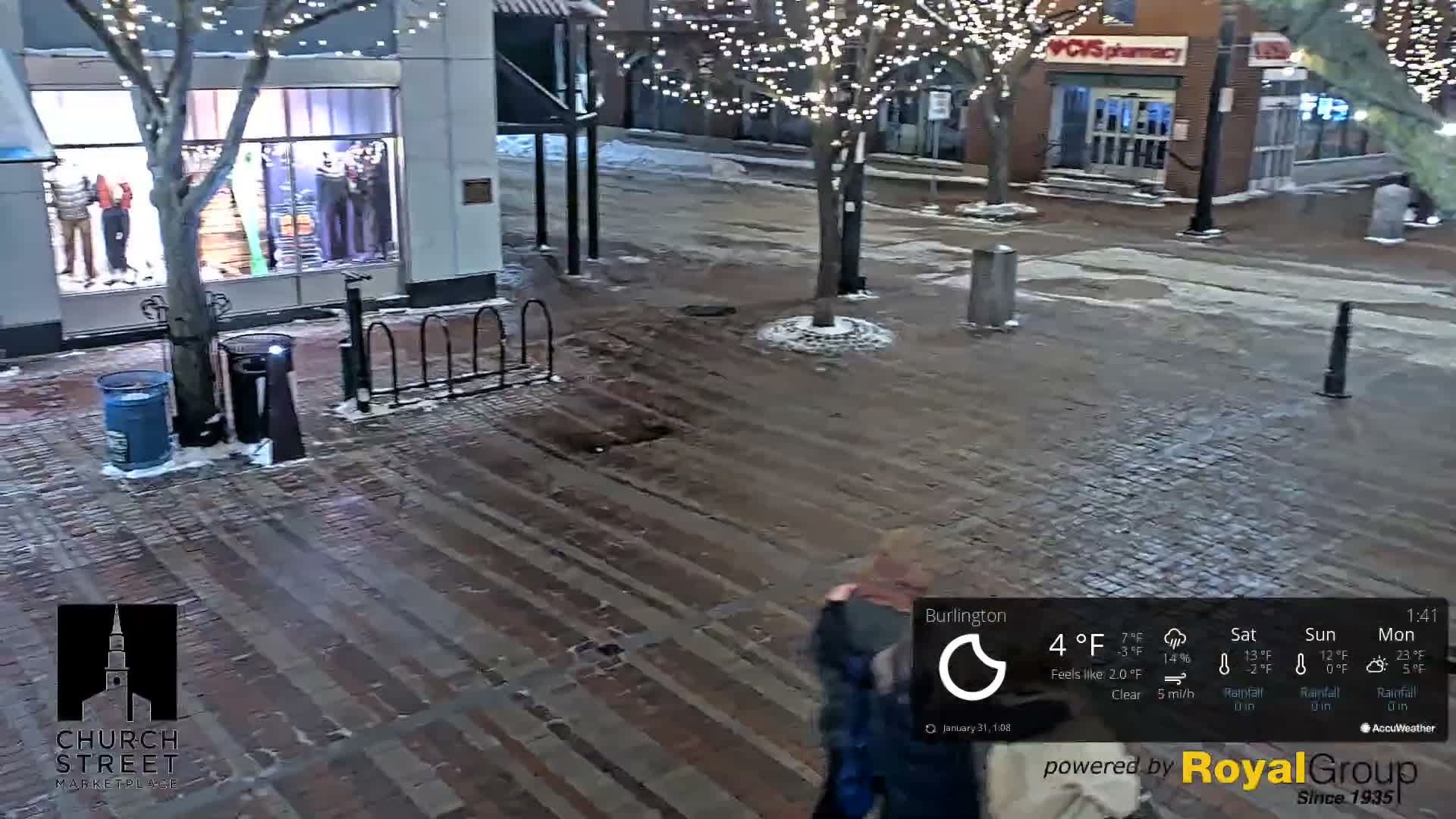 Burlington, Church Street Market Place Live Cam - Burlington, Vermont, USA