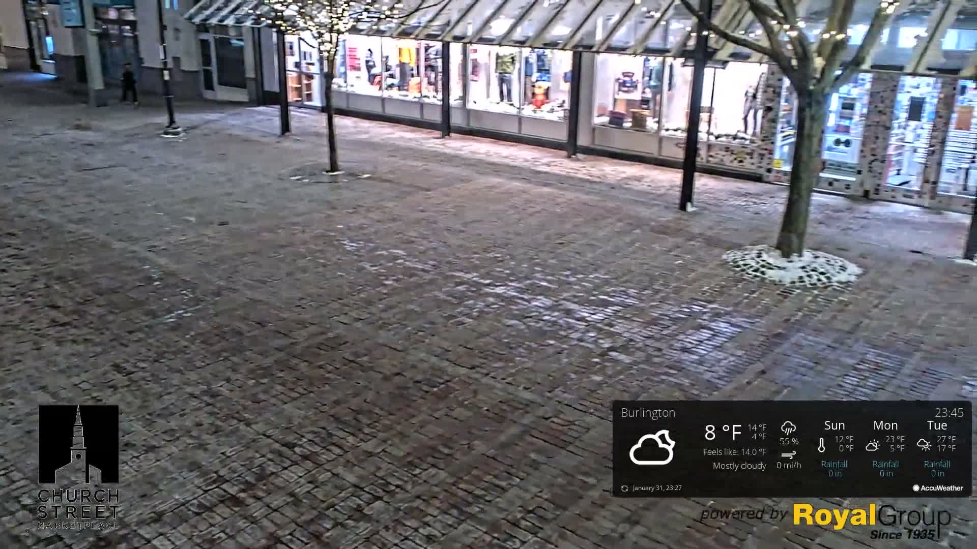 Burlington, Church Street Market Place Live Cam - Burlington, Vermont, USA