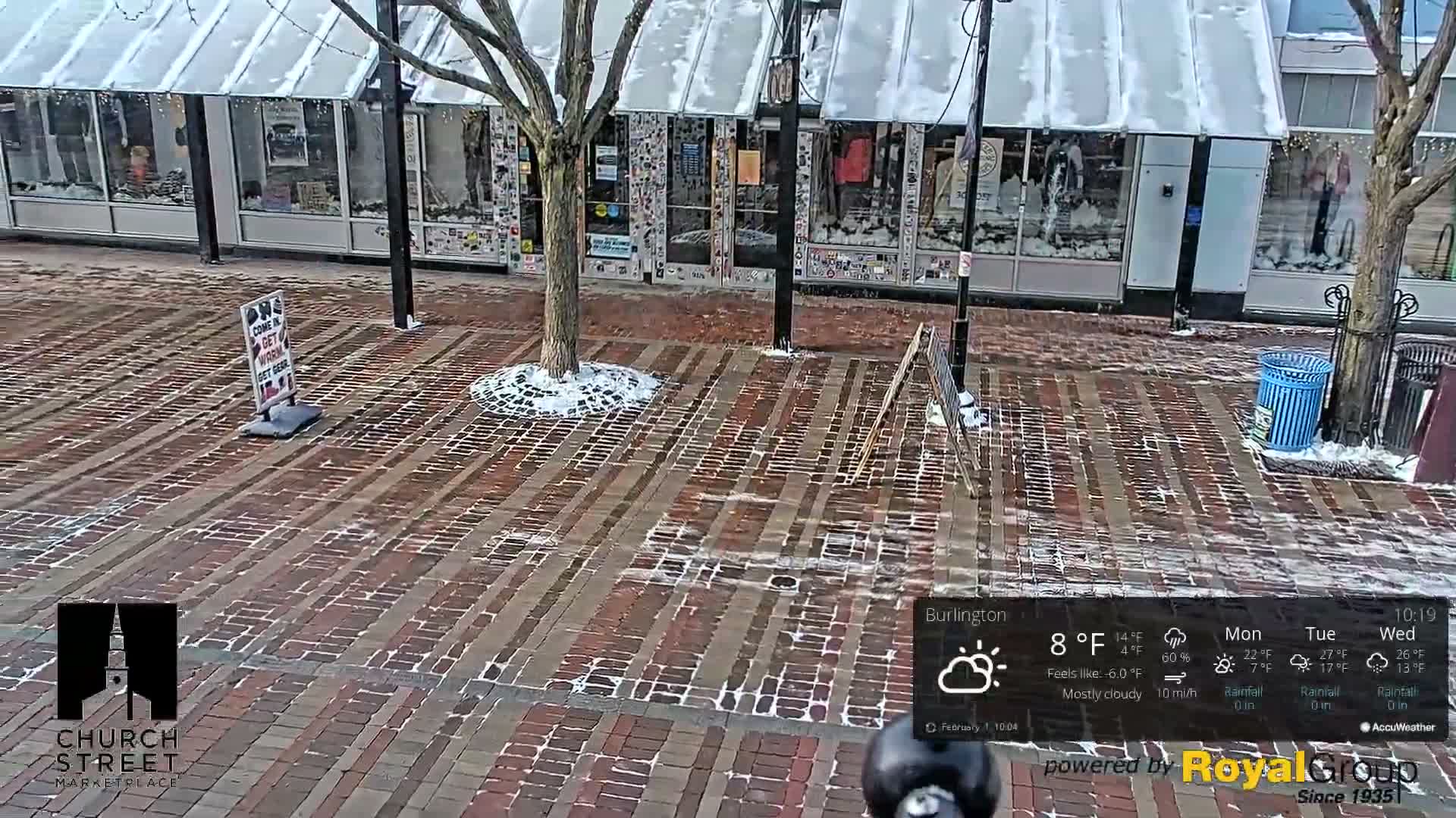 Burlington, Church Street Market Place Live Cam - Burlington, Vermont, USA