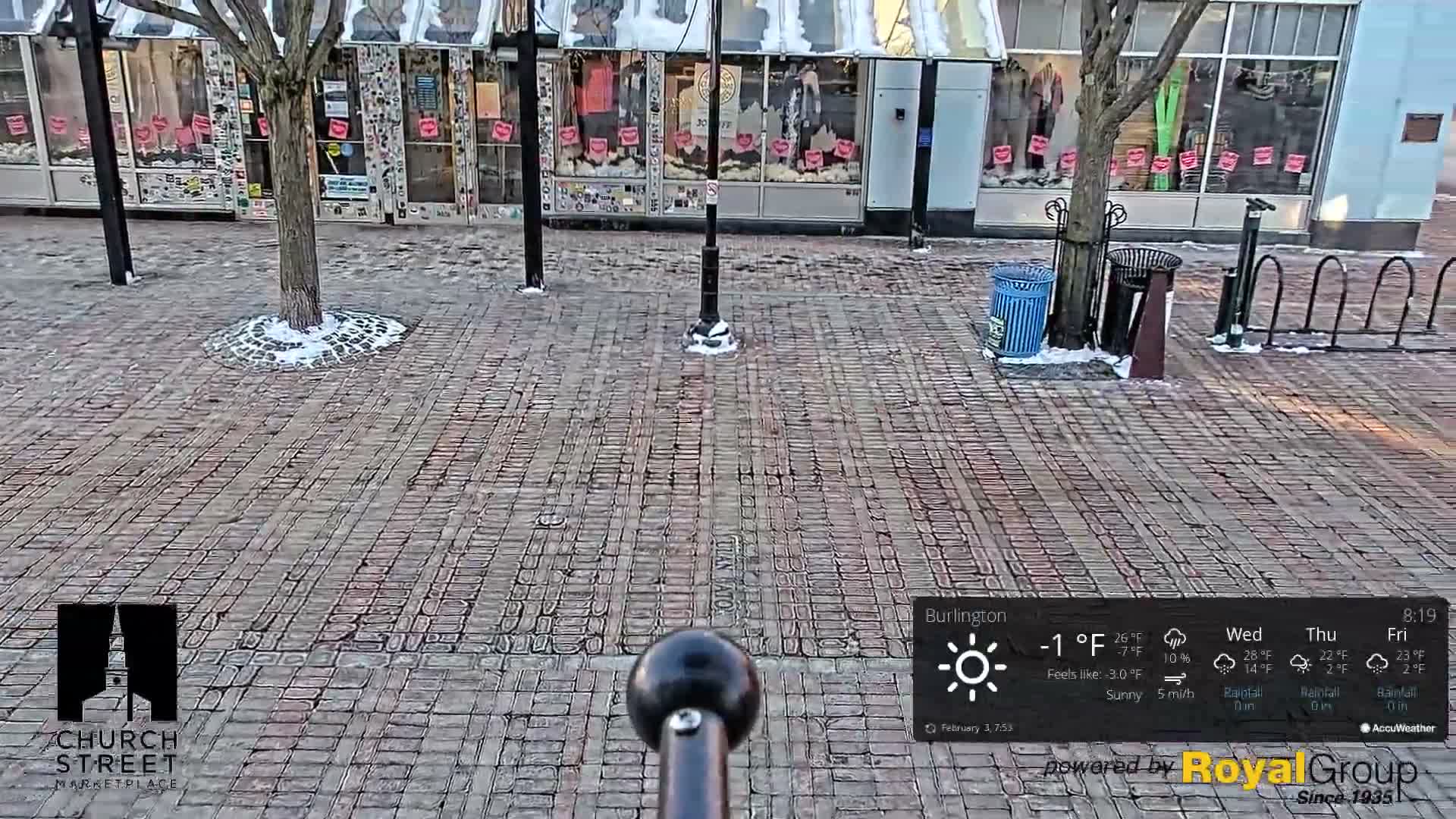 Burlington, Church Street Market Place Live Cam - Burlington, Vermont, USA