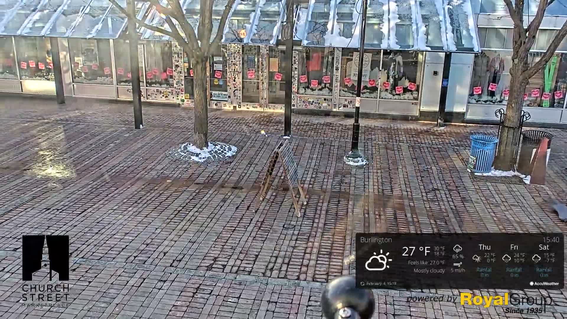 Burlington, Church Street Market Place Live Cam - Burlington, Vermont, USA