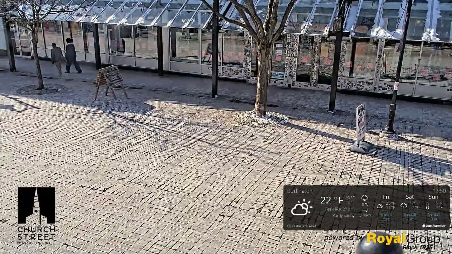 Burlington, Church Street Market Place Live Cam - Burlington, Vermont, USA