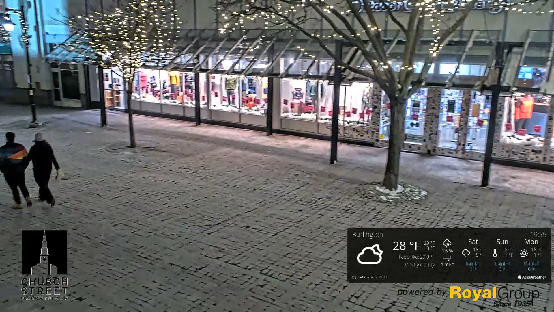 Burlington, Church Street Market Place Live Cam - Burlington, Vermont, USA