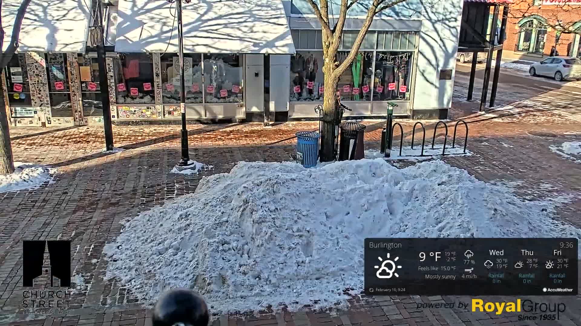 Burlington, Church Street Market Place Live Cam - Burlington, Vermont, USA