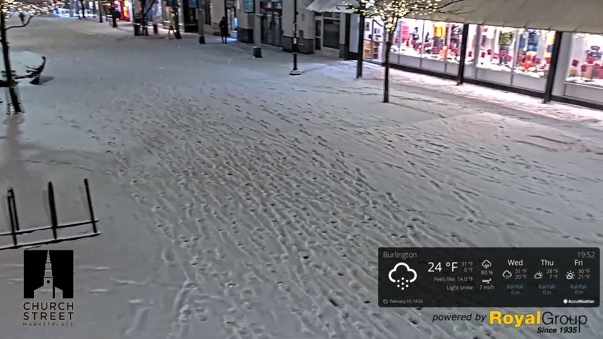 Burlington, Church Street Market Place Live Cam - Burlington, Vermont, USA