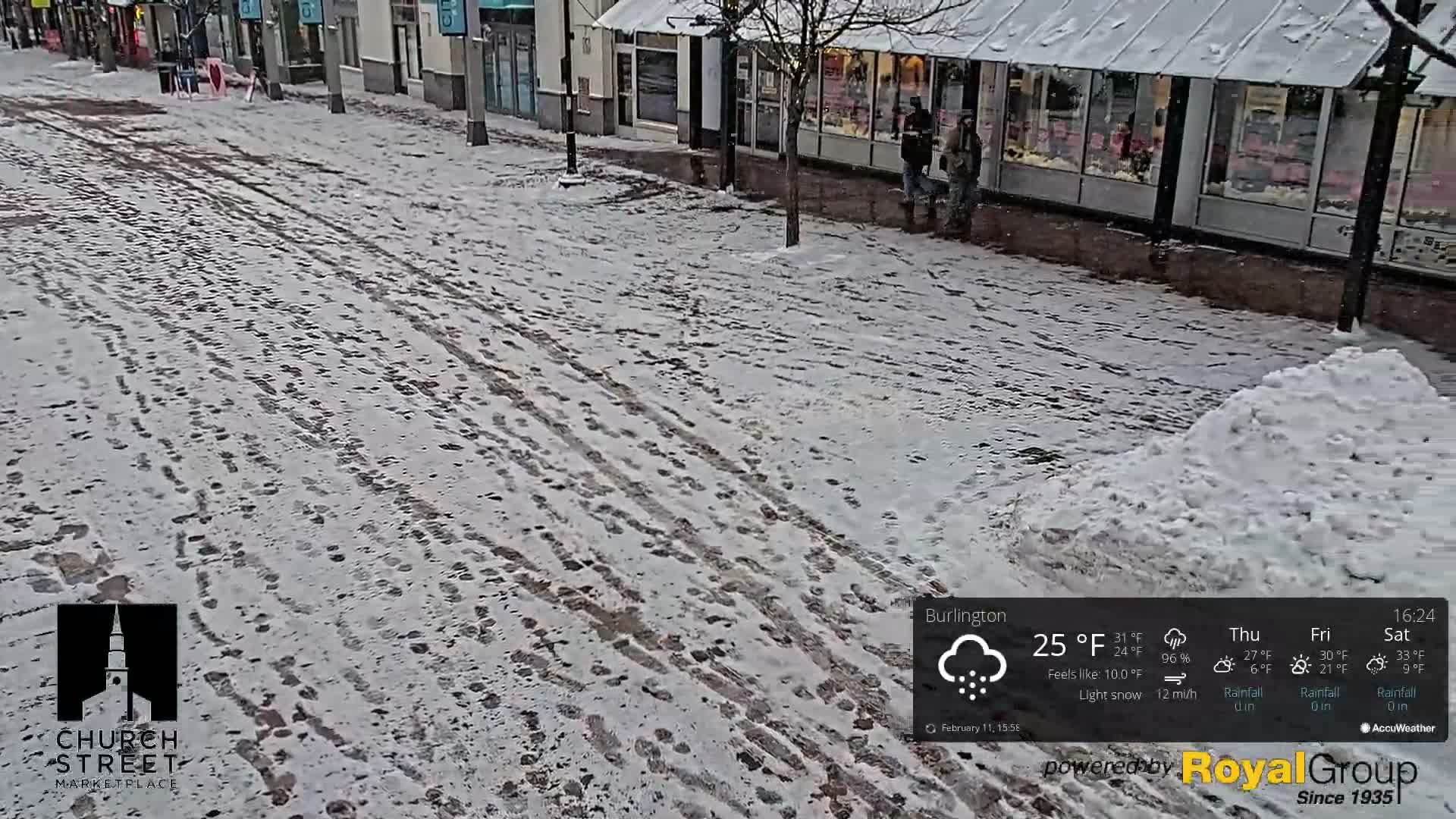 Burlington, Church Street Market Place Live Cam - Burlington, Vermont, USA