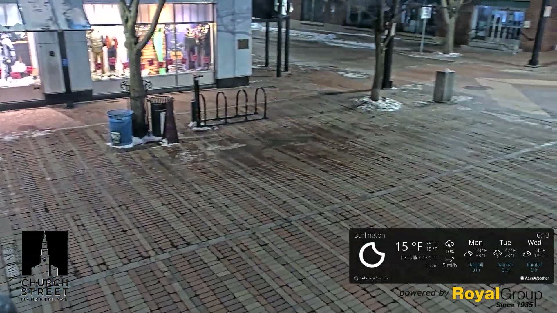 Burlington, Church Street Market Place Live Cam - Burlington, Vermont, USA