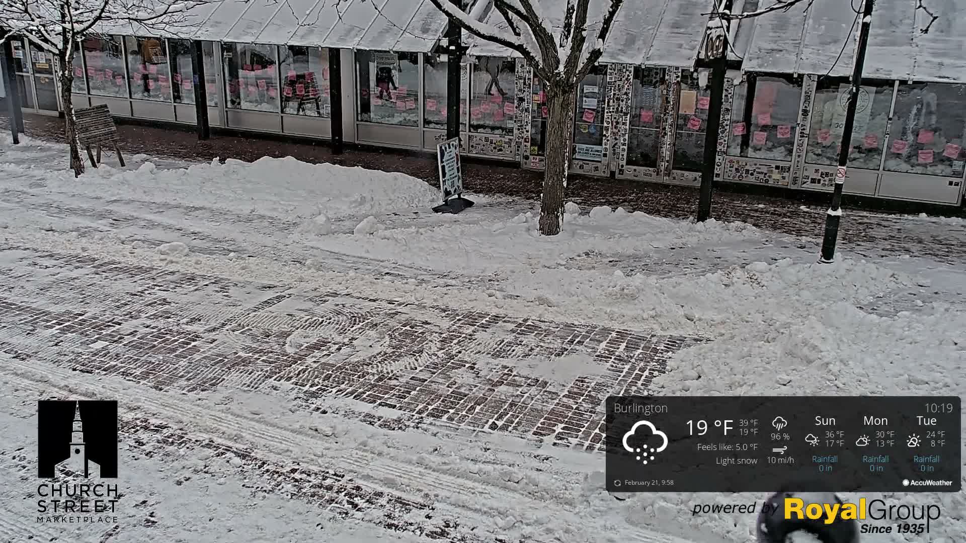 Burlington, Church Street Market Place Live Cam - Burlington, Vermont, USA