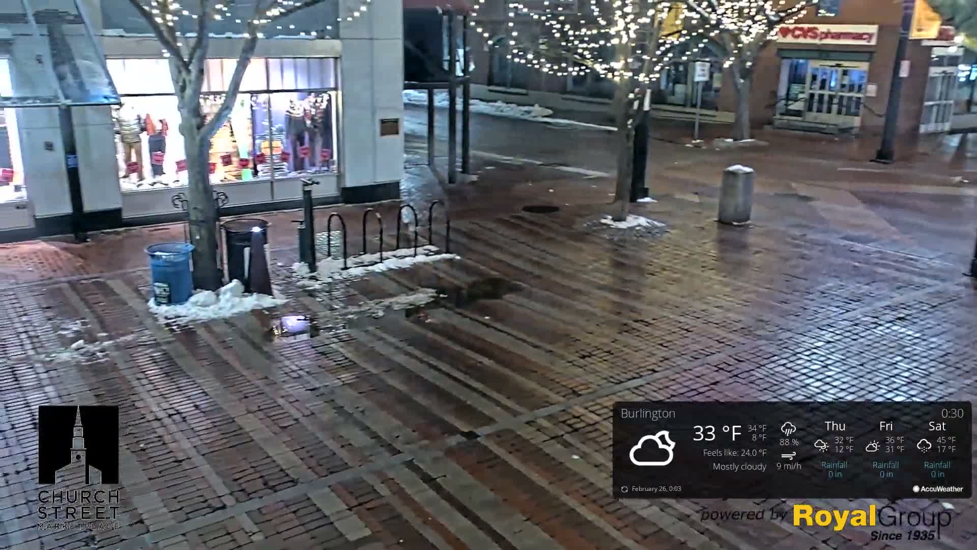 Burlington, Church Street Market Place Live Cam - Burlington, Vermont, USA