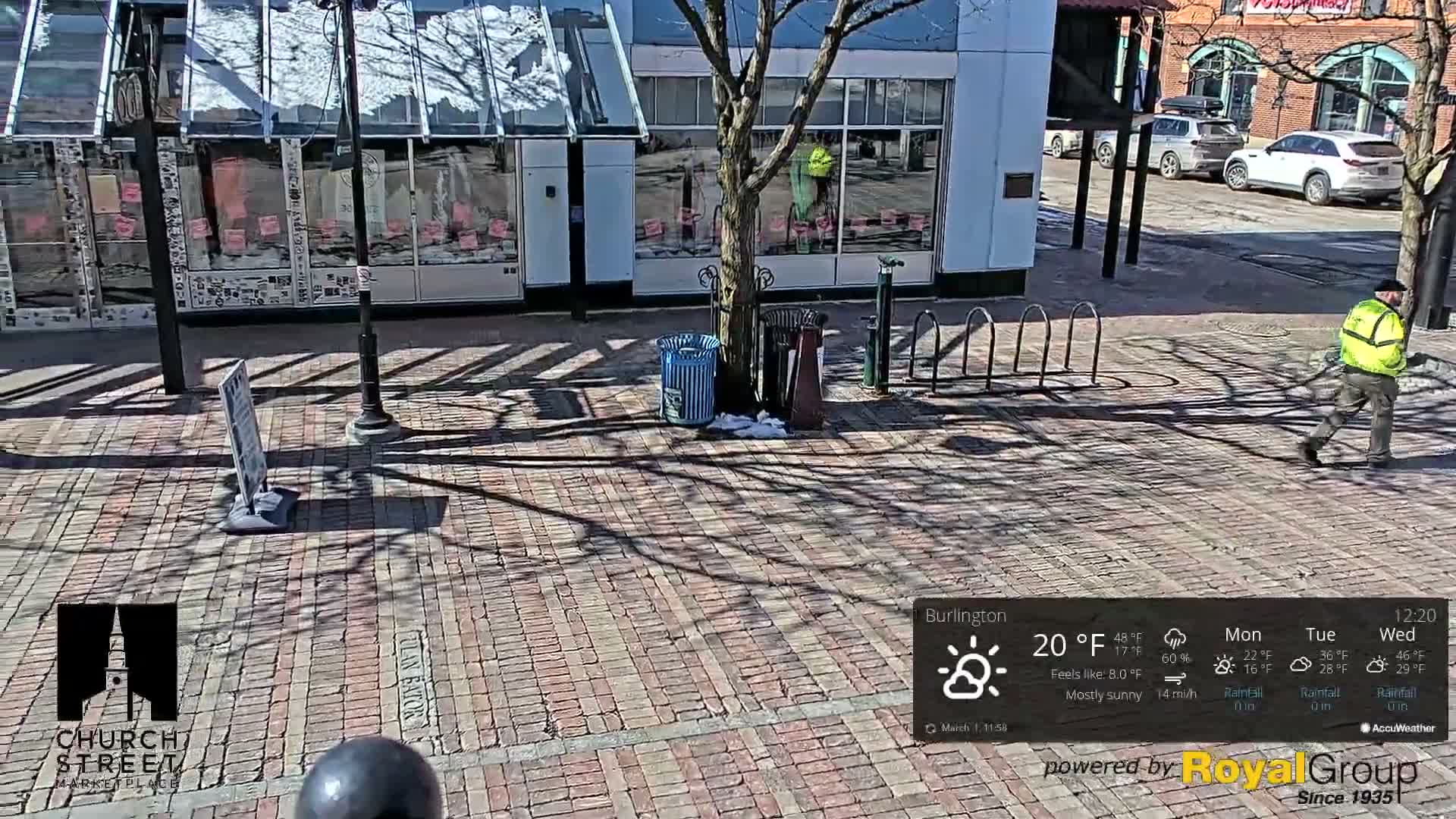Burlington, Church Street Market Place Live Cam - Burlington, Vermont, USA