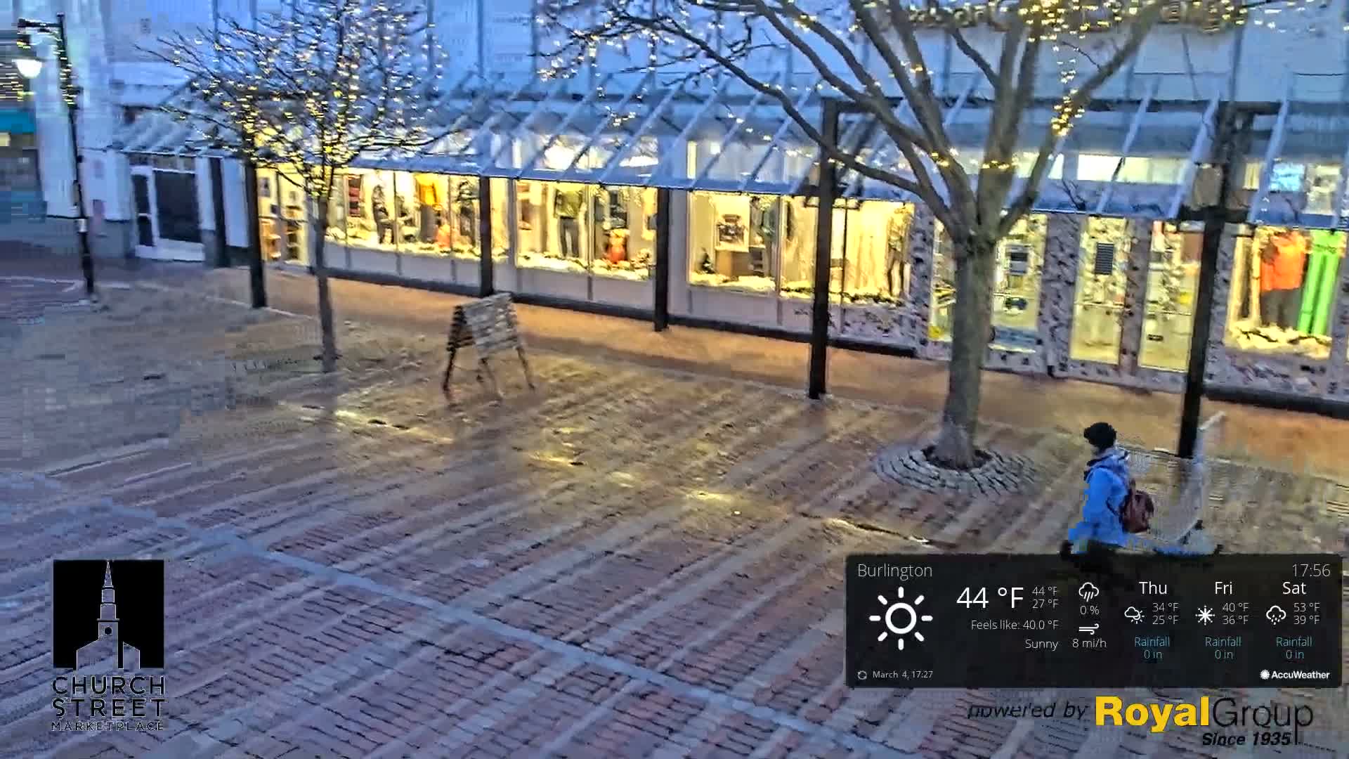 Burlington, Church Street Market Place Live Cam - Burlington, Vermont, USA