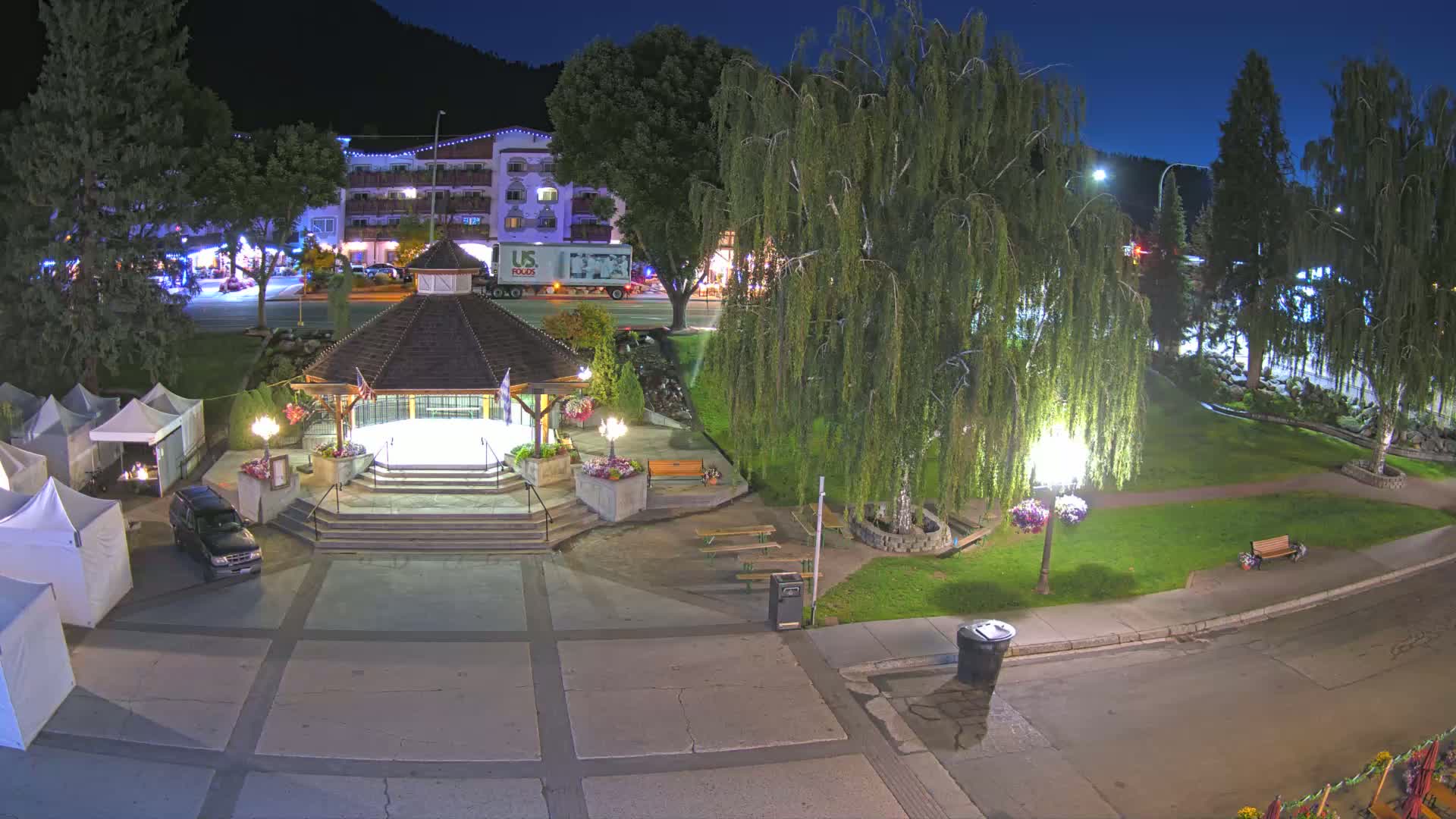 Leavenworth Village Front Street Park  Live Cam - Leavenworth, Chelan, Washington, USA