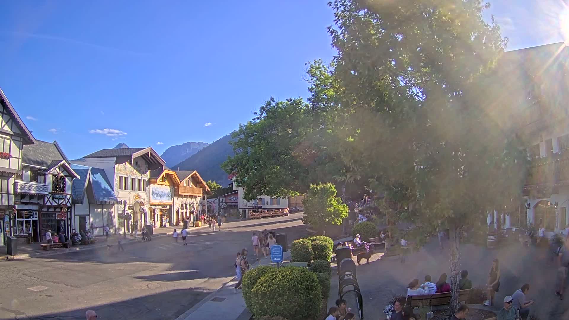 Leavenworth Village Downtown  Live Cam - Leavenworth, Chelan, Washington, USA