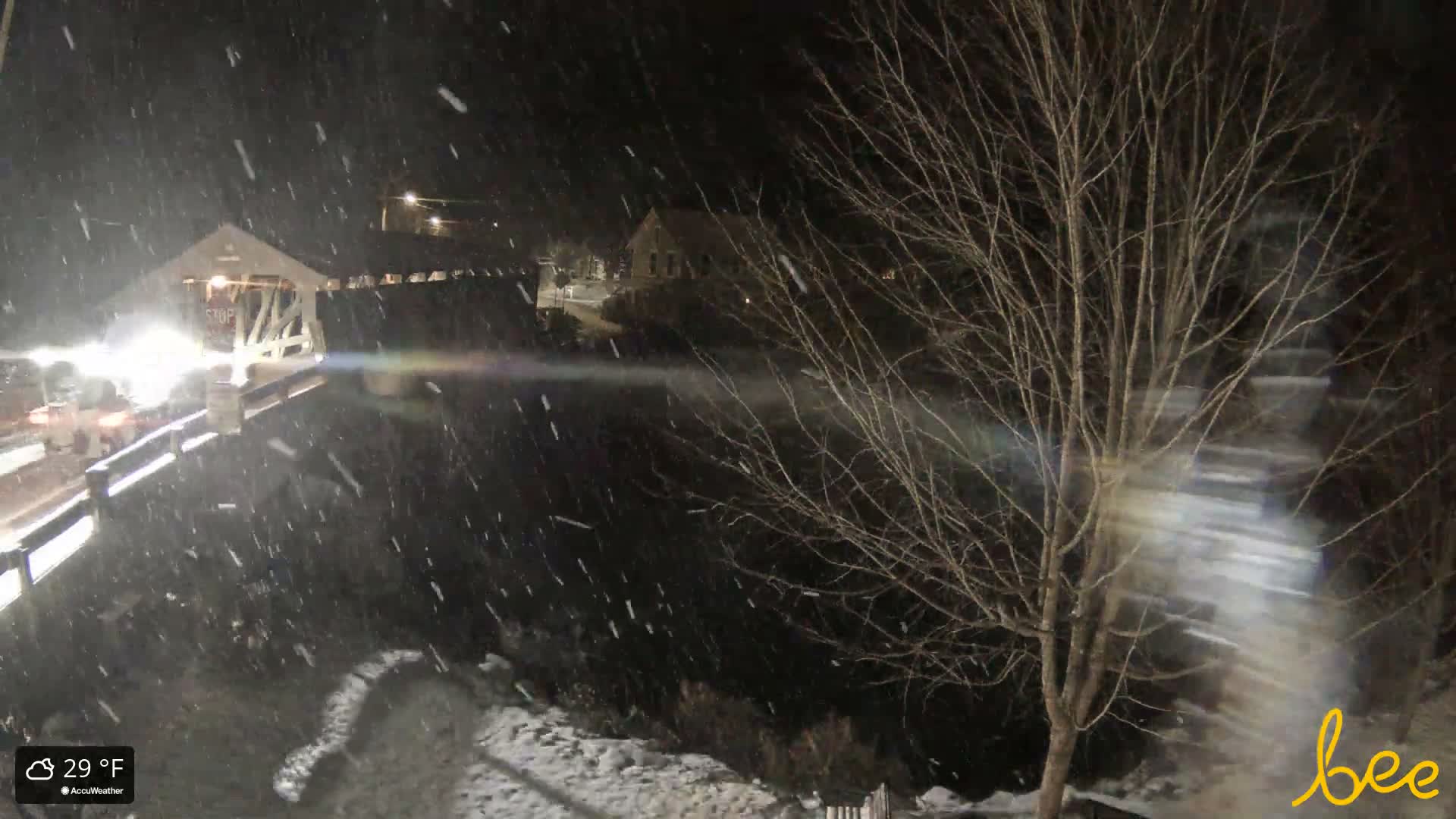 Waitsfield, Mad River Valley Great Eddy Covered Bridge Live Cam -Waitsfield, Washington County, Vermont, USA