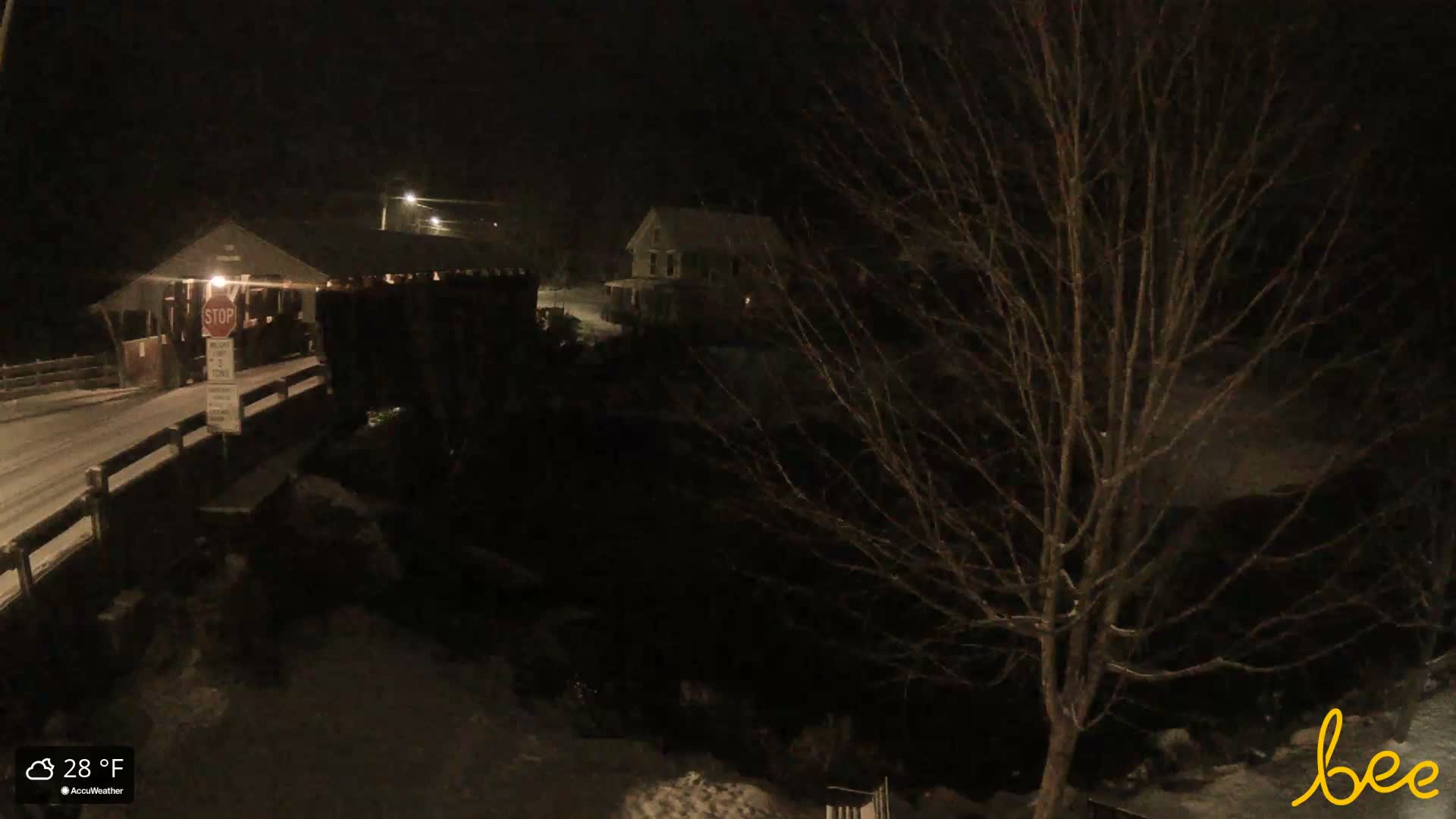 Waitsfield, Mad River Valley Great Eddy Covered Bridge Live Cam -Waitsfield, Washington County, Vermont, USA