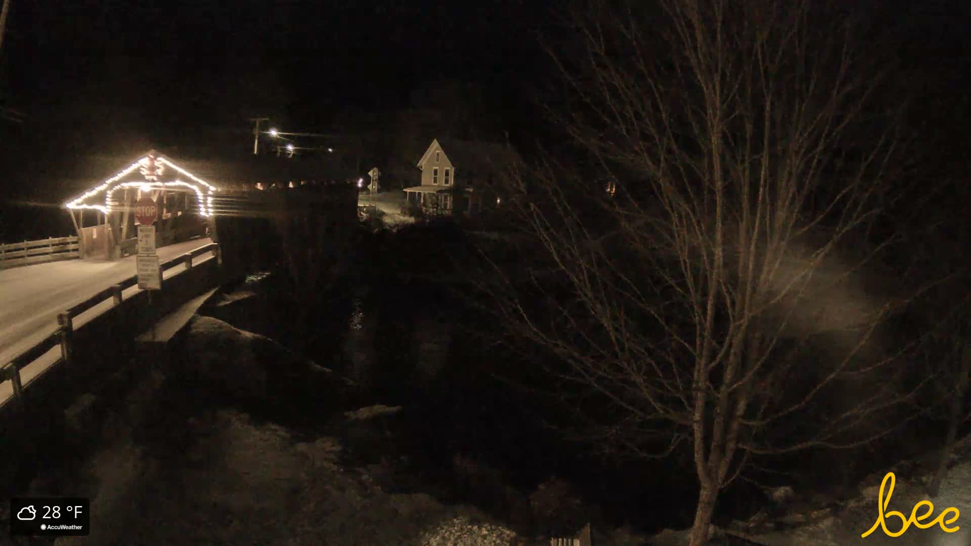 Waitsfield, Mad River Valley Great Eddy Covered Bridge Live Cam -Waitsfield, Washington County, Vermont, USA