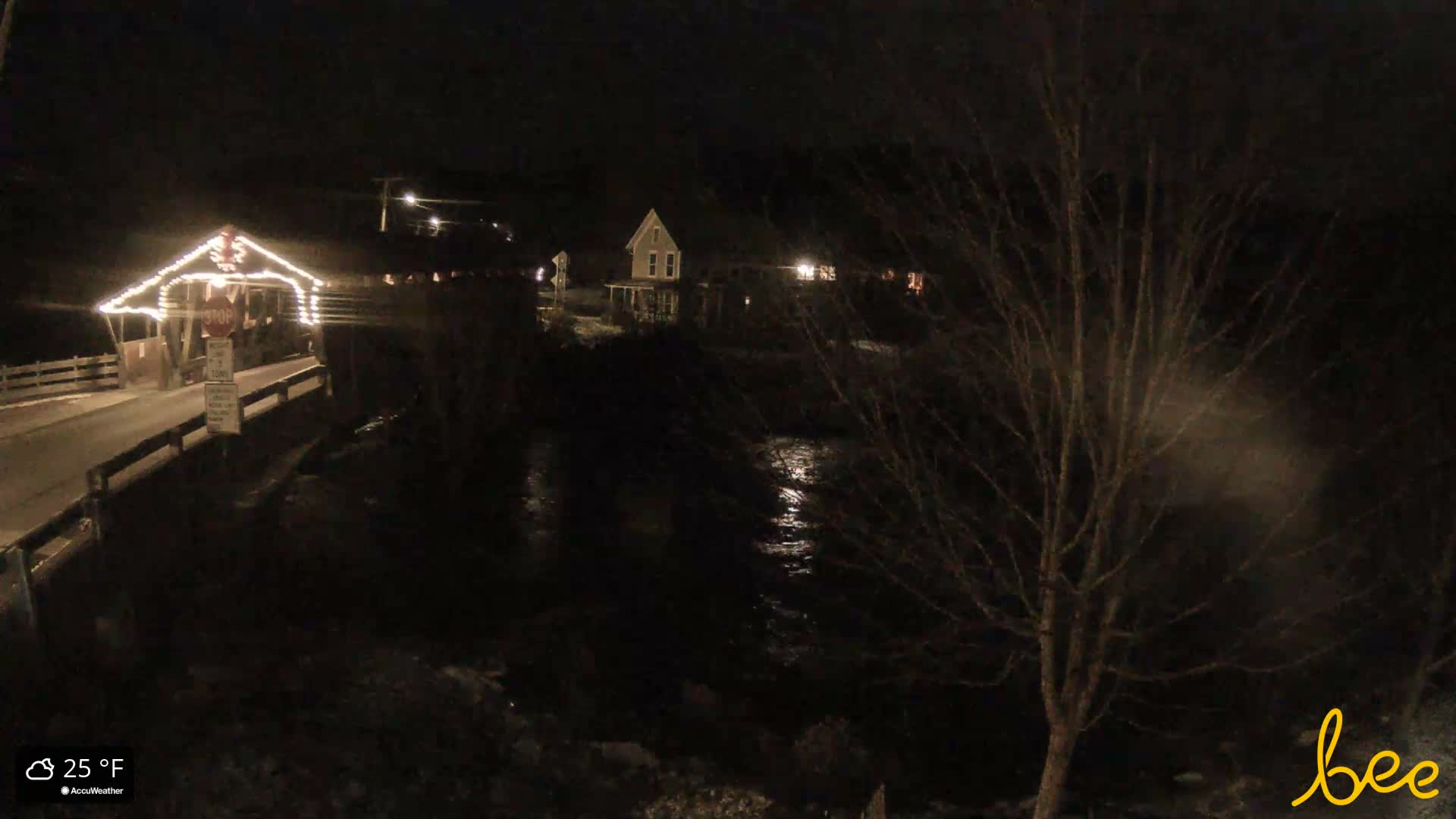 Waitsfield, Mad River Valley Great Eddy Covered Bridge Live Cam -Waitsfield, Washington County, Vermont, USA