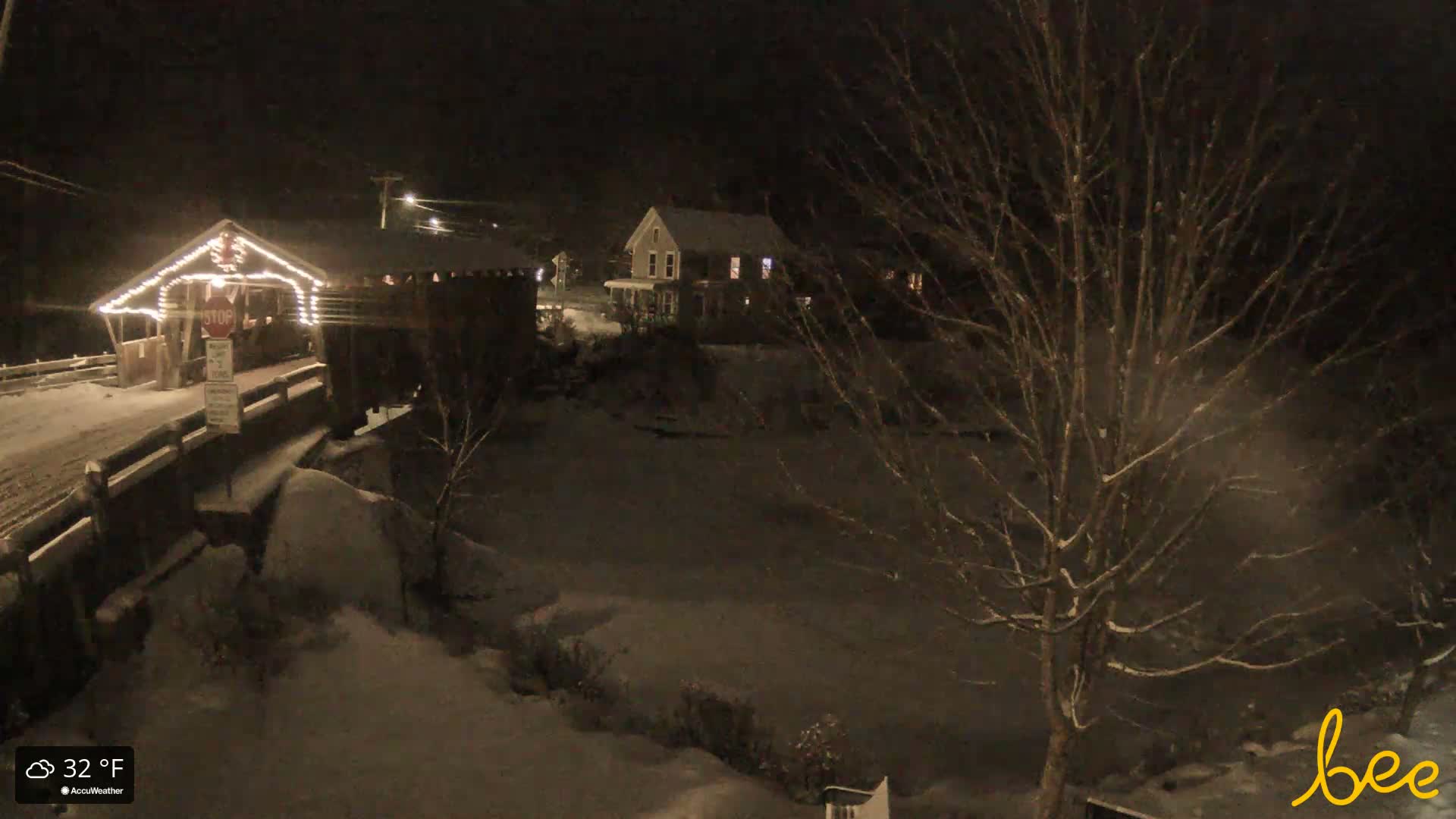 Waitsfield, Mad River Valley Great Eddy Covered Bridge Live Cam -Waitsfield, Washington County, Vermont, USA