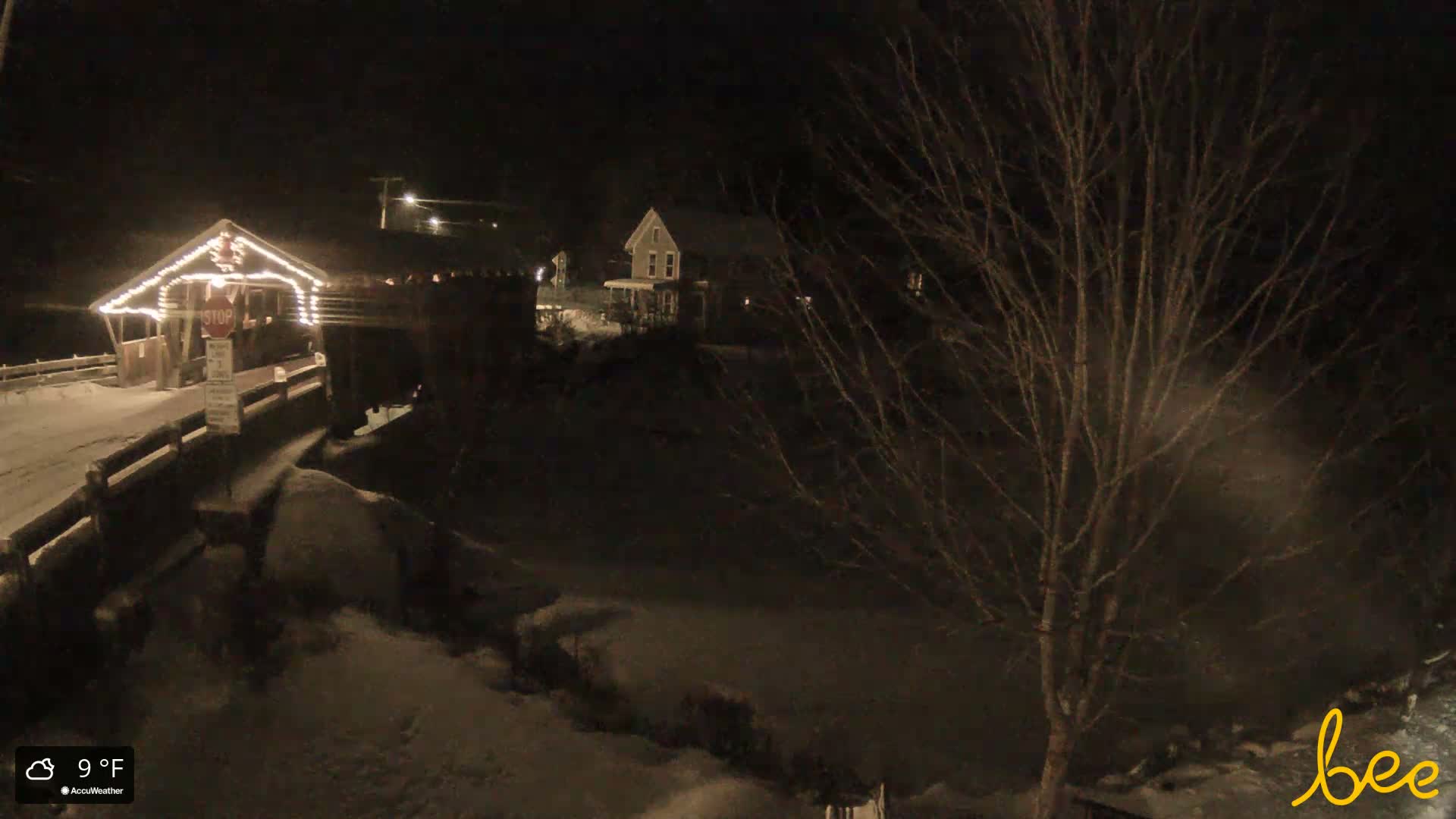 Waitsfield, Mad River Valley Great Eddy Covered Bridge Live Cam -Waitsfield, Washington County, Vermont, USA