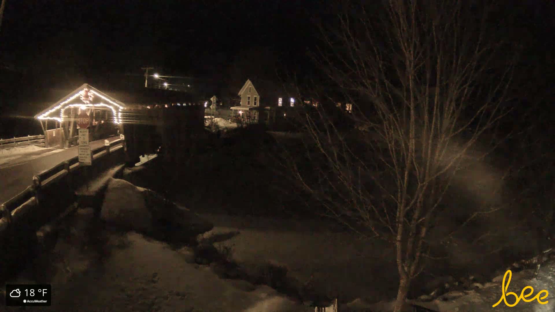 Waitsfield, Mad River Valley Great Eddy Covered Bridge Live Cam -Waitsfield, Washington County, Vermont, USA