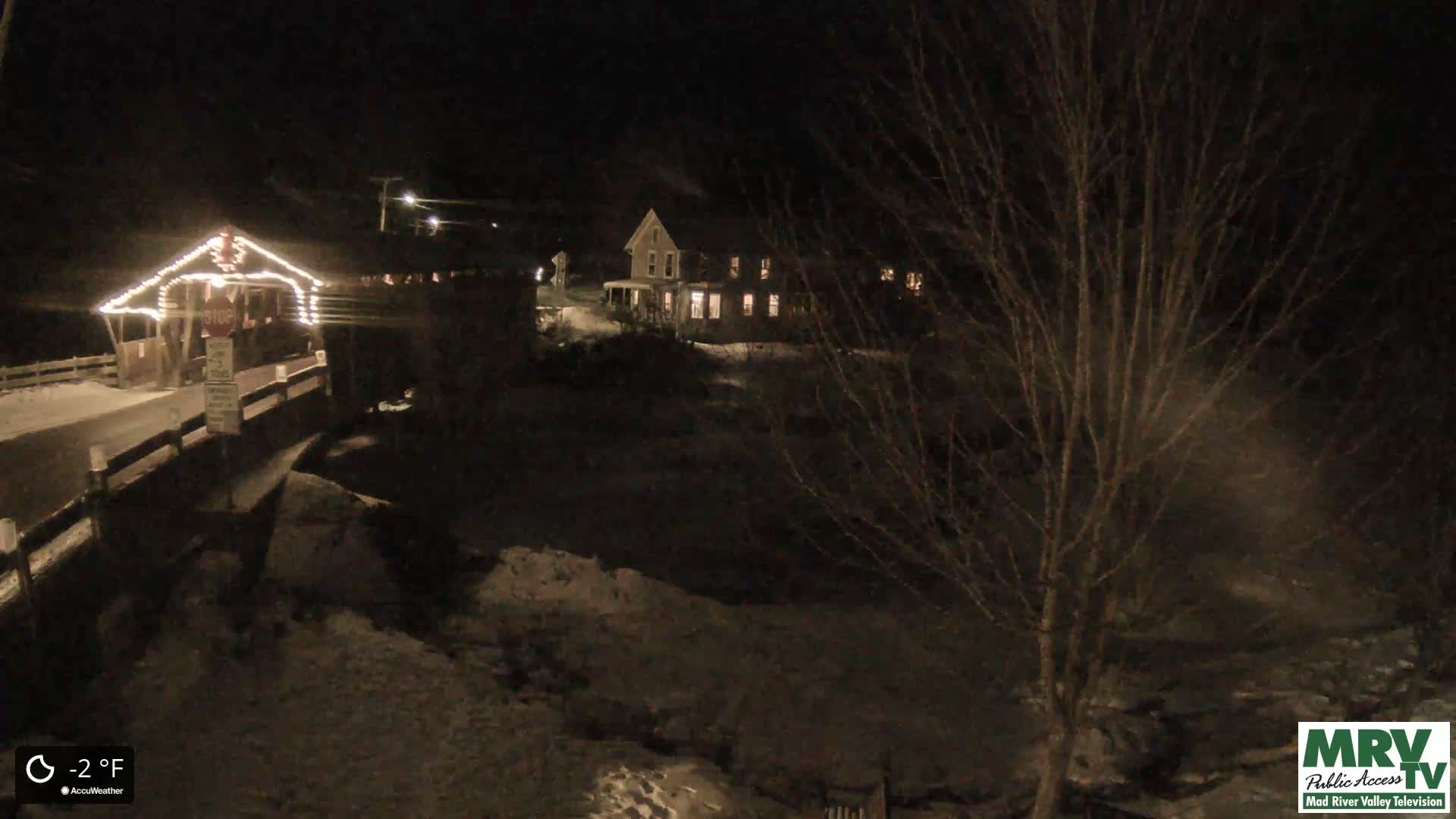 Waitsfield, Mad River Valley Great Eddy Covered Bridge Live Cam -Waitsfield, Washington County, Vermont, USA